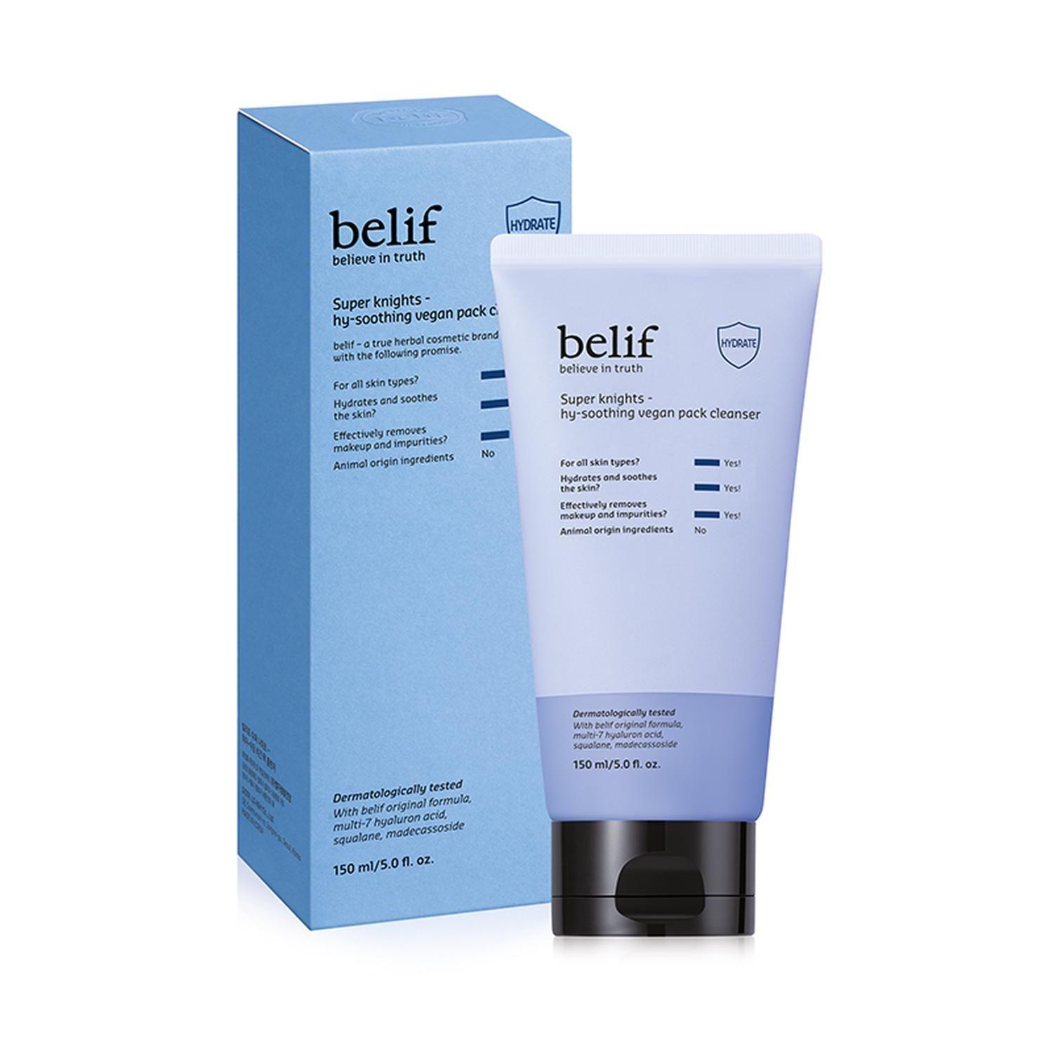 Limpiador Facial Vegano Belif Super Knights Hidratante 150ML-4