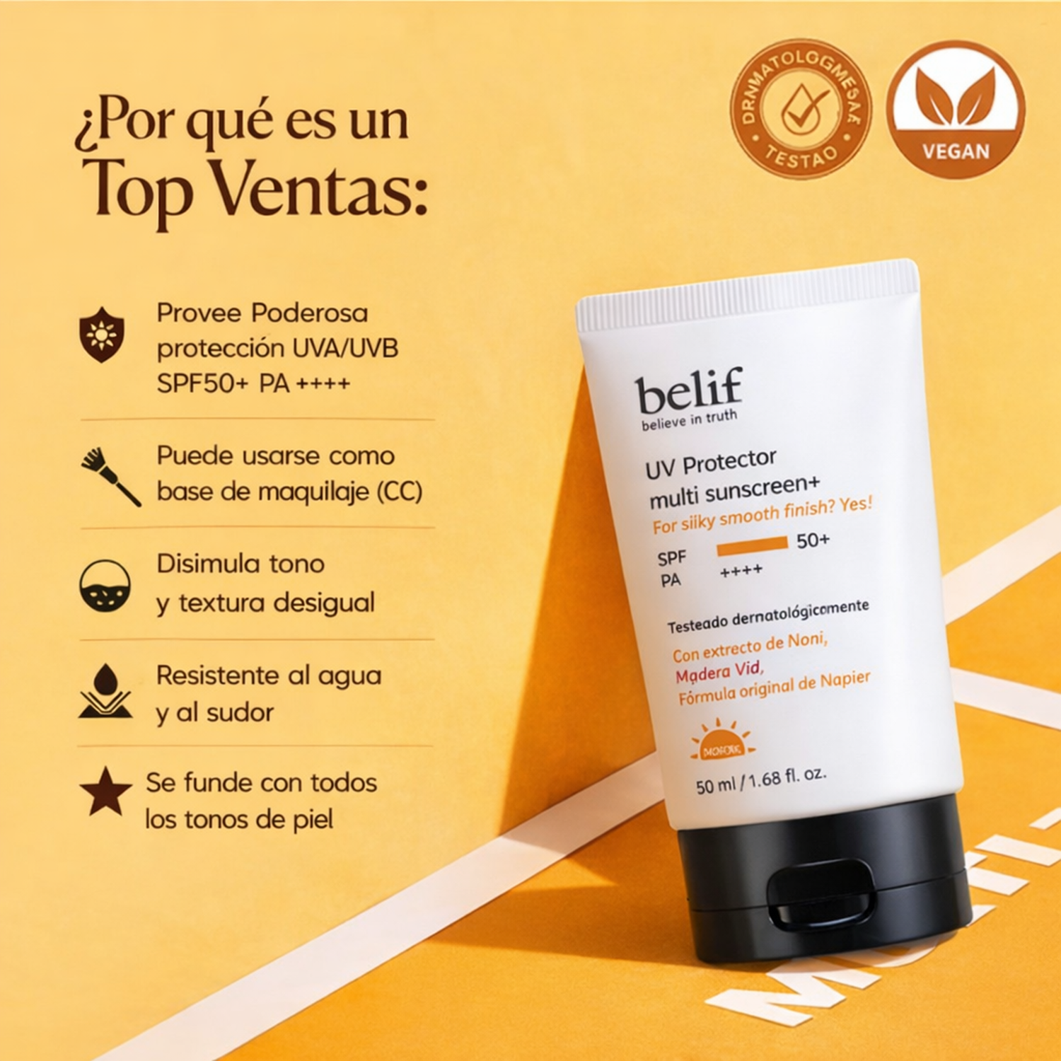 Protector Solar con Color Belif SPF50+ Multi Sunscreen 50ML-2
