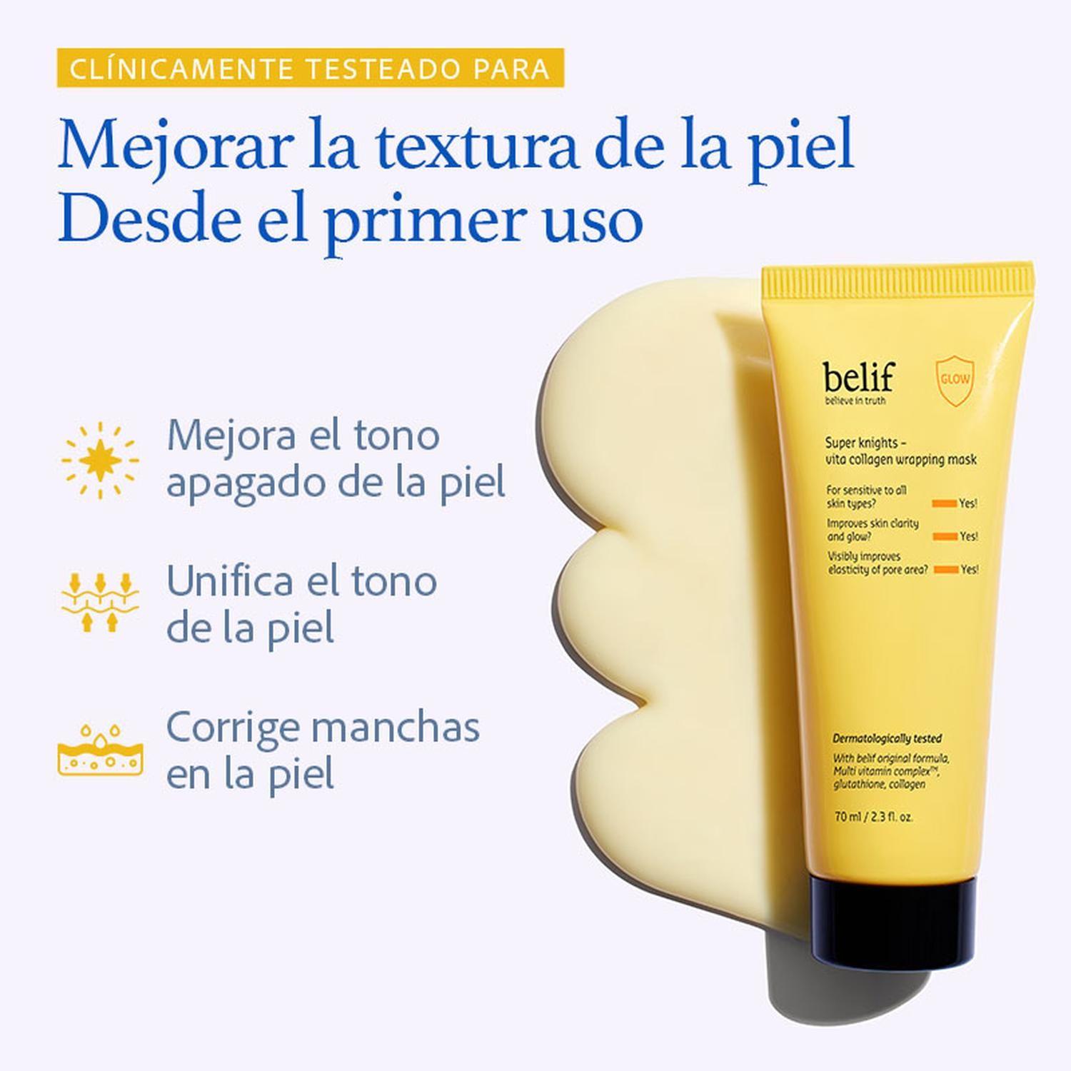 Mascarilla Facial Colágeno y Vitaminas Belif Peel Glow 70ml-4