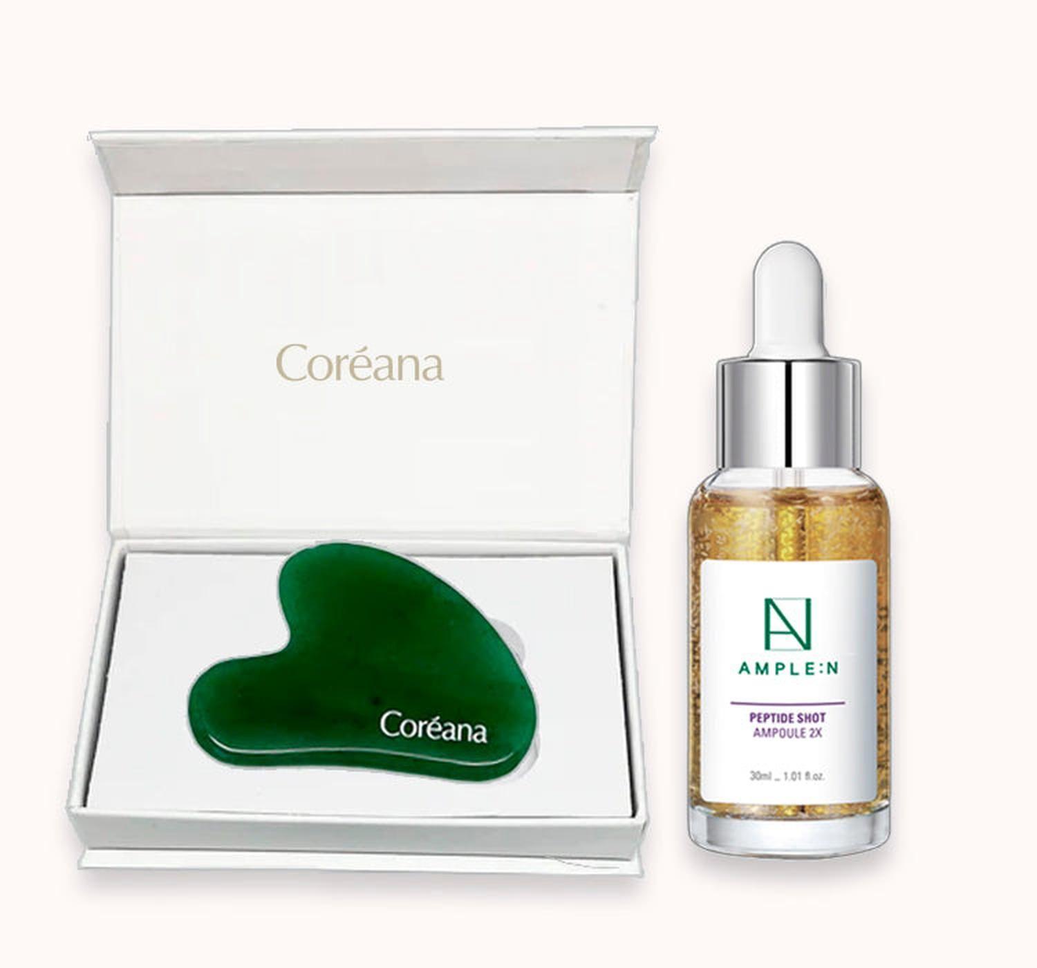 Pack Sérum Péptidos AMPLEN 30ml + Masajeador Facial de Jade-0