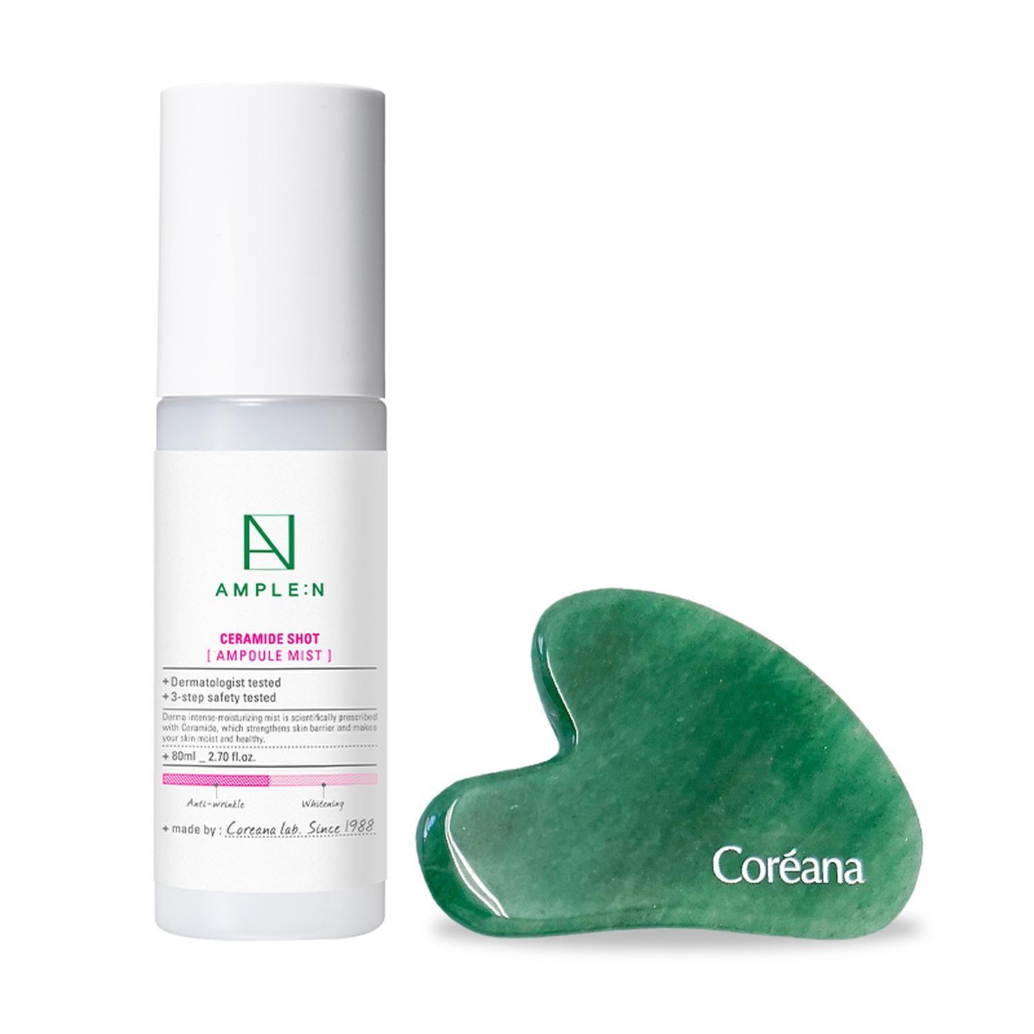 Pack Mist Ceramidas AMPLEN 80ml + Masajeador Facial de Jade-0