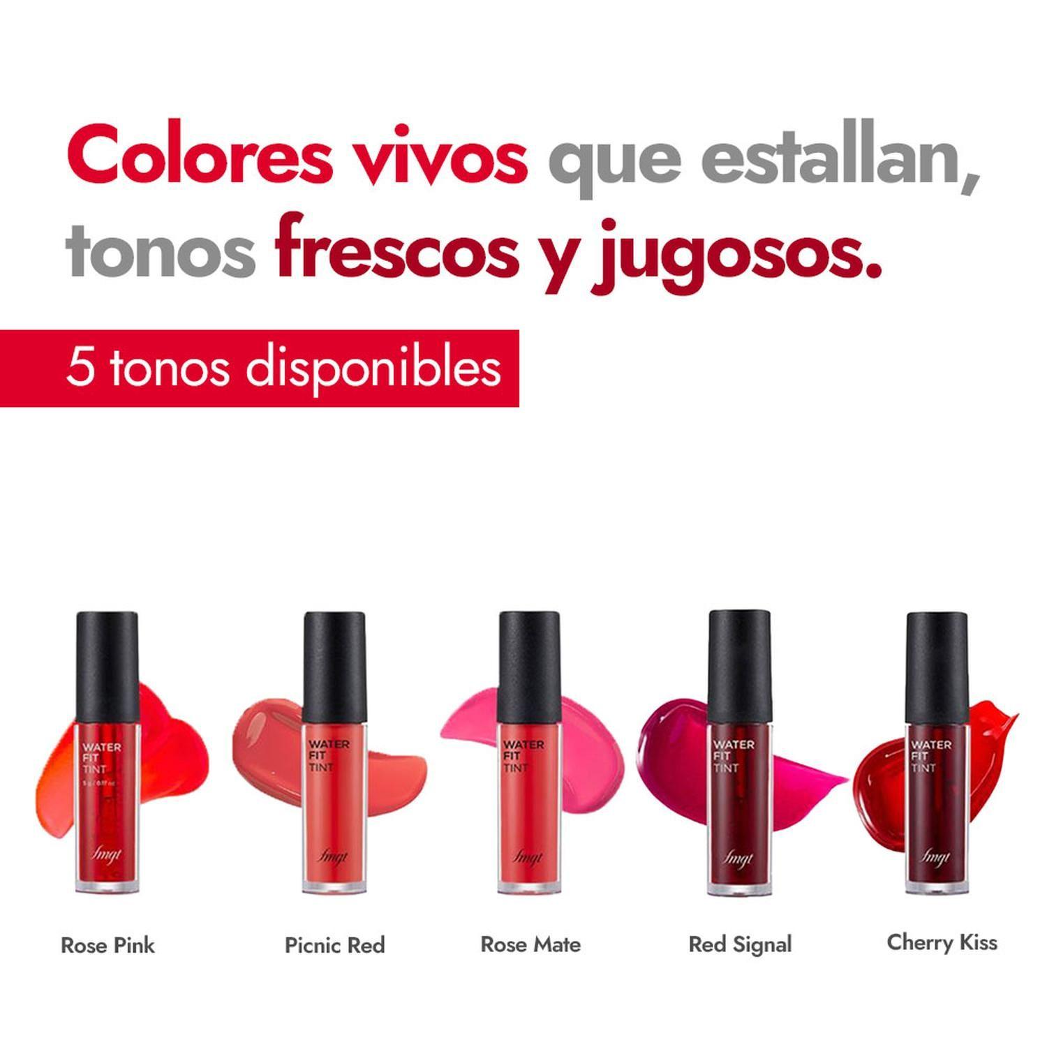 Tinte Labial Hidratante FMGT Water Fit Tint Larga Duración Guinda-5