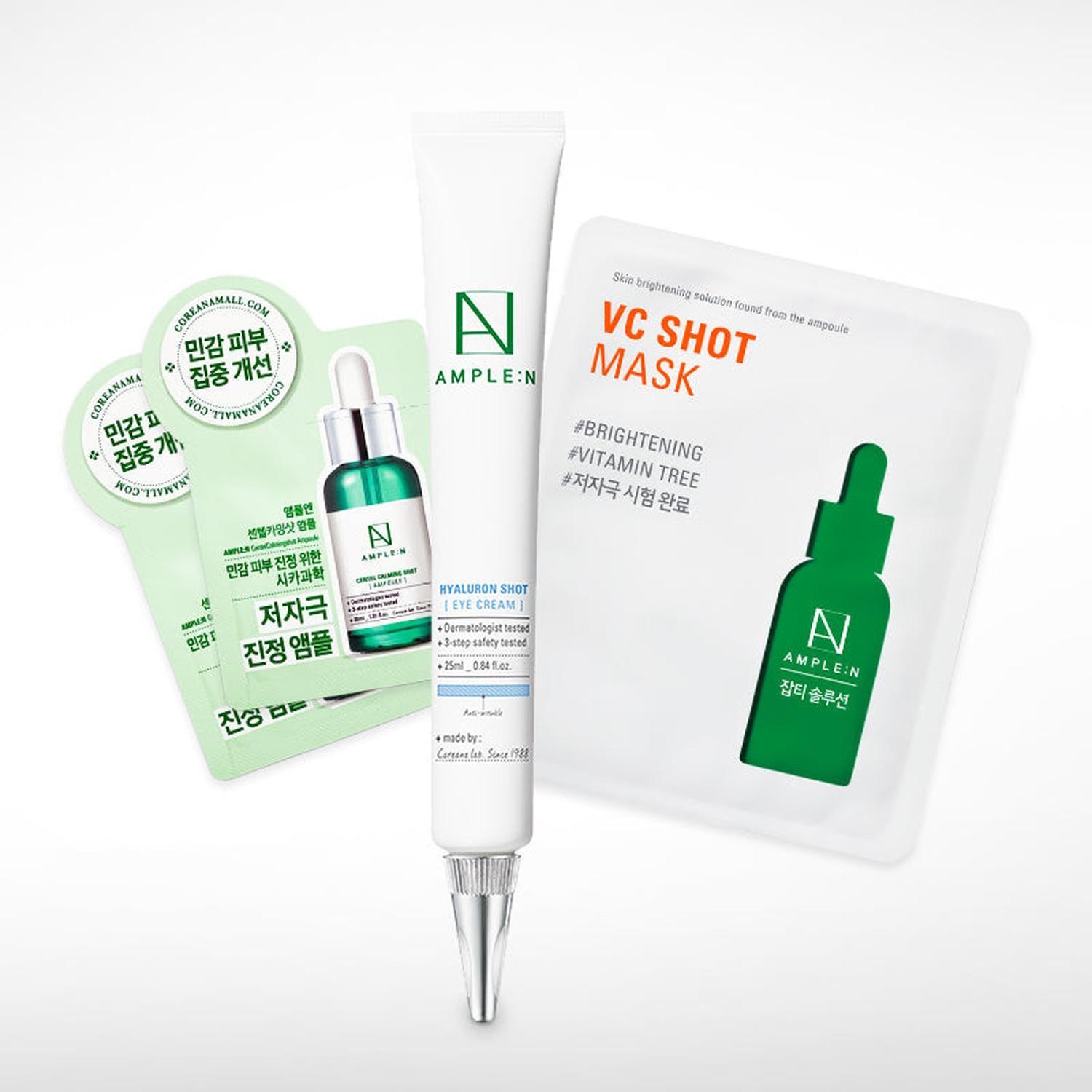 Set Buenos días Mascarilla Vit C + Crema Ojos Ácido Hialurónico AMPLEN-0