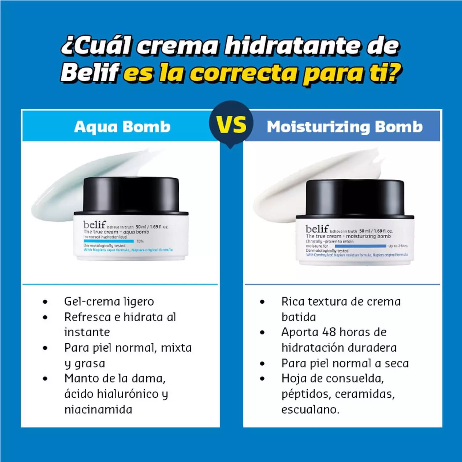 Crema Facial Hidratante en Gel Ligera Belif Aqua Bomb 25 ML-5