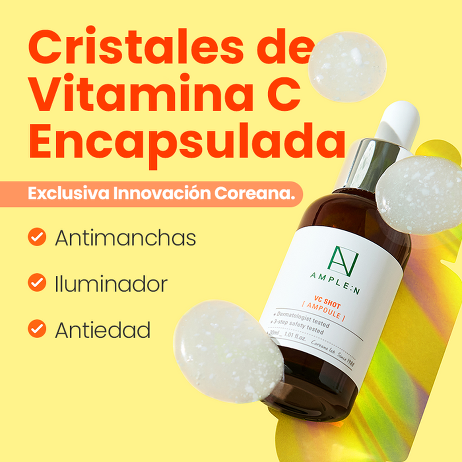 Pack Adiós Manchas AMPLEN Sérum Vit C + Mascarilla Oxígeno-7