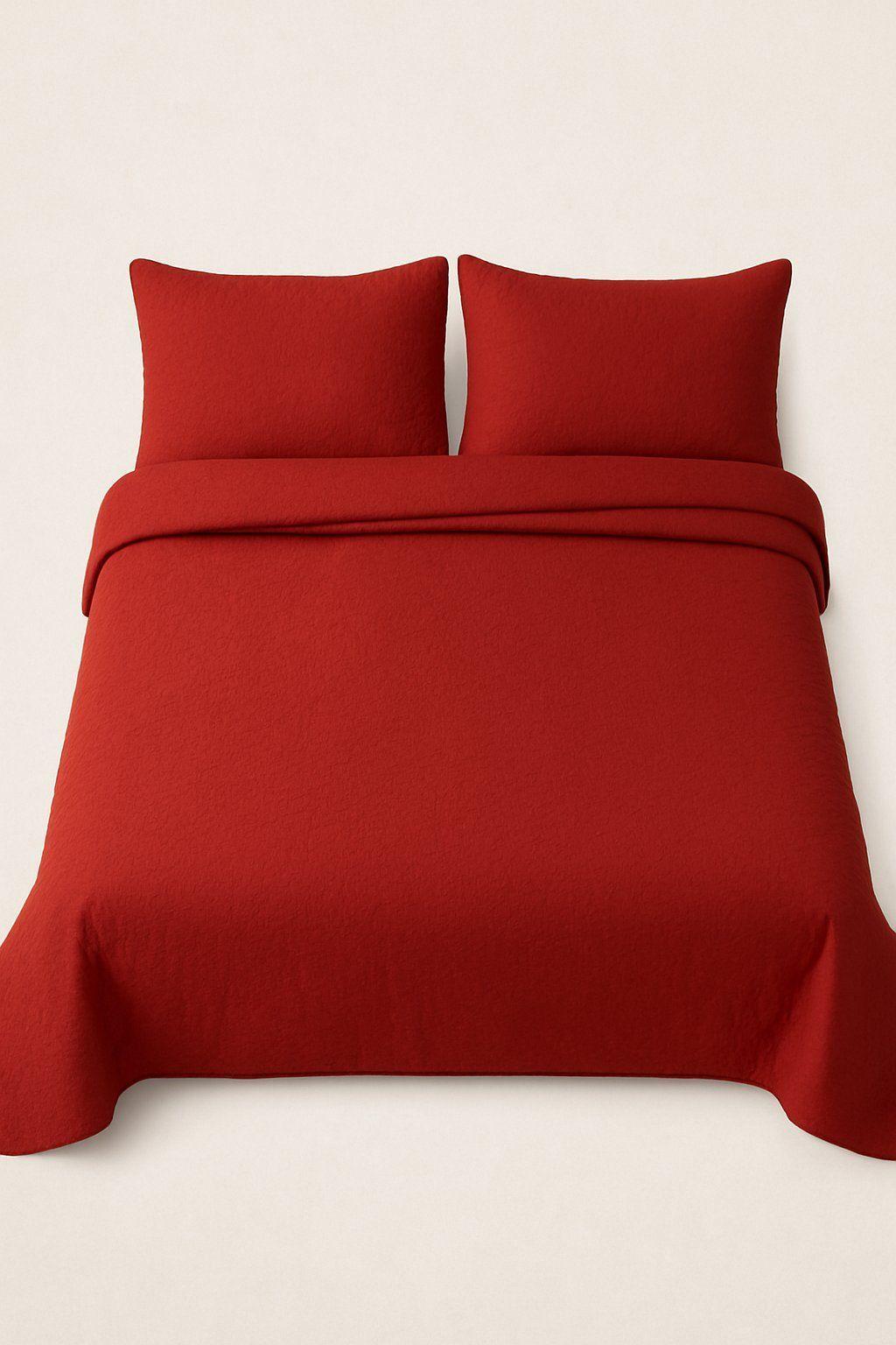 Cubrecama Reversible Rojo 2 Plazas – Ligero - Incluye 2 Fundas-2