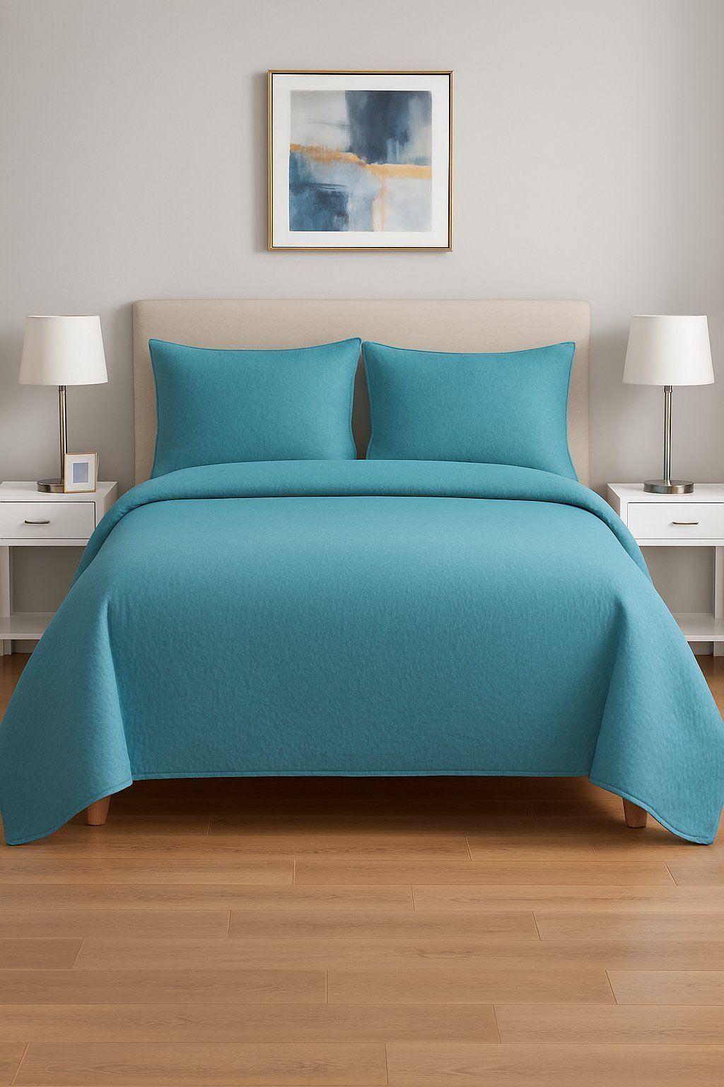 Cubrecama Reversible Calipso 2 Plazas – Ligero y Elegante - Incluye 2 Fundas-2