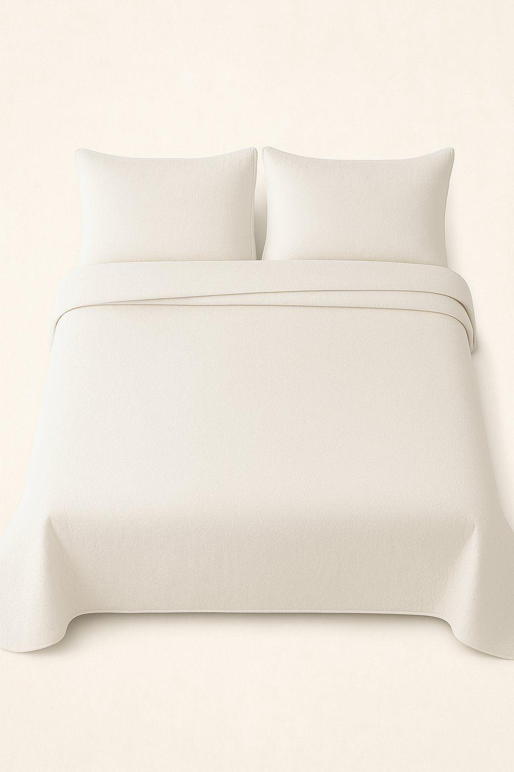 Cubrecama Reversible Blanco 2 Plazas – Ligero - Incluye 2 Fundas-2