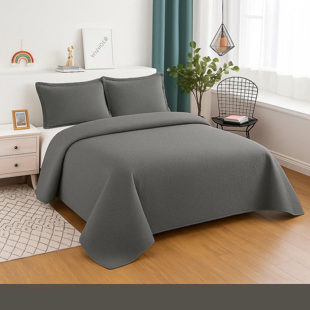 Cubrecama Reversible Gris 1.5 Plazas – AnnGebut-2