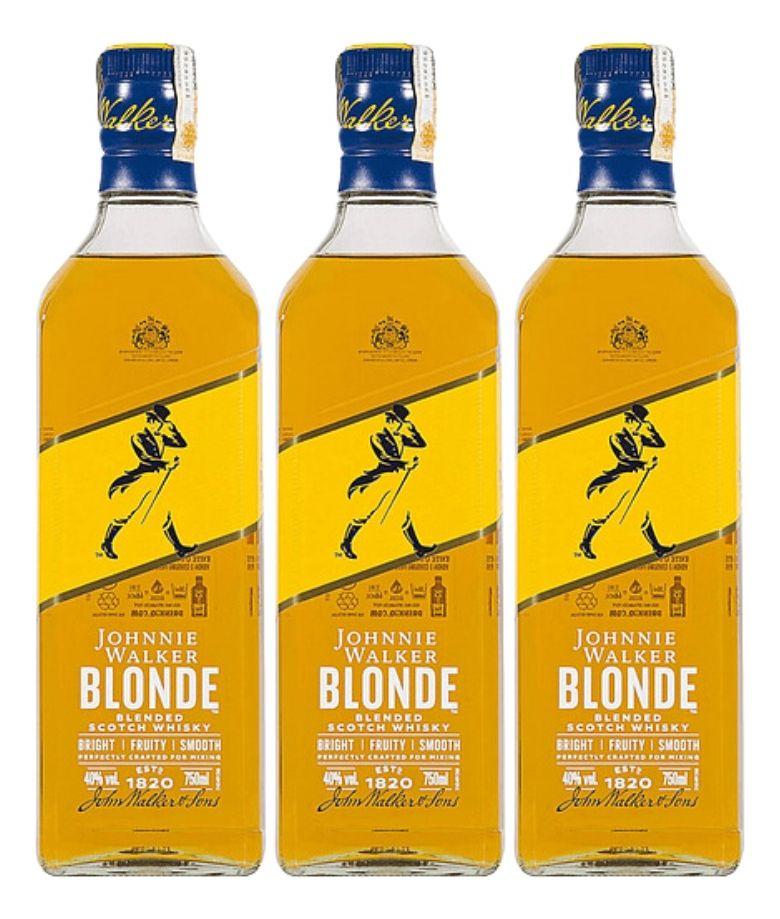 JOHNNIE WALKER BLONDE 750 ML PACK 3-0