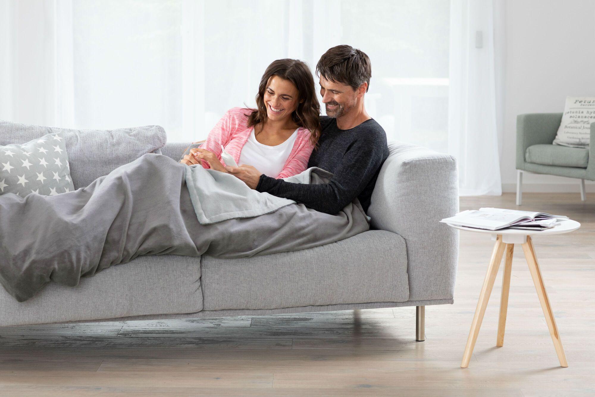 Manta eléctrica tejido Oeko-tex 180x130cms Gris Medisana-5