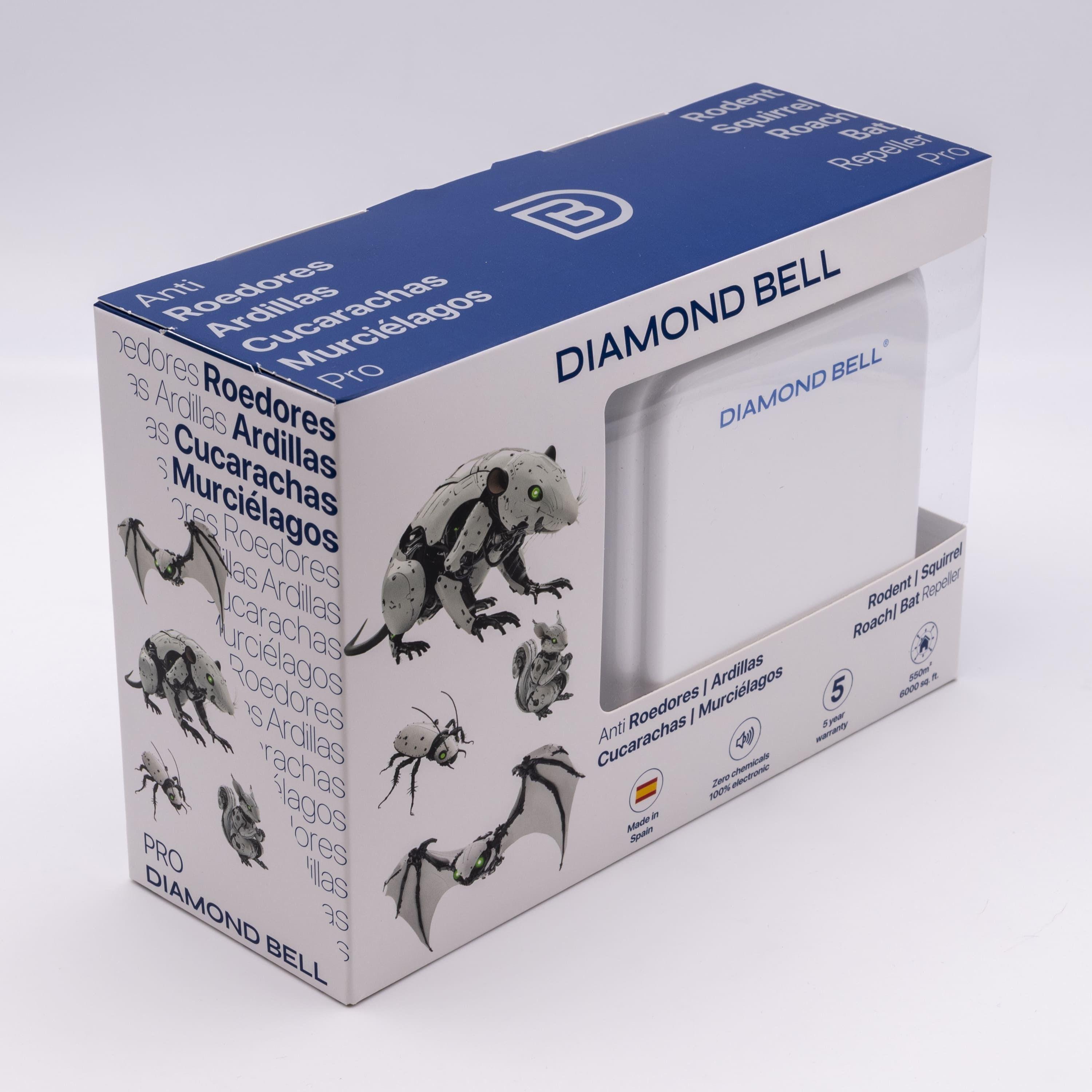 Ahuyentador Anti Ratones Cucarachas Murcielagos PRO Diamond Bell DB-06 Blanco -2