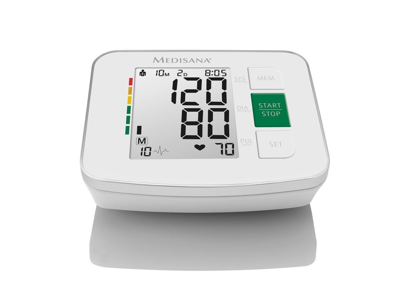 Tensiómetro de Brazo Monitor presion arterial Medisana Blanco BU 512-0
