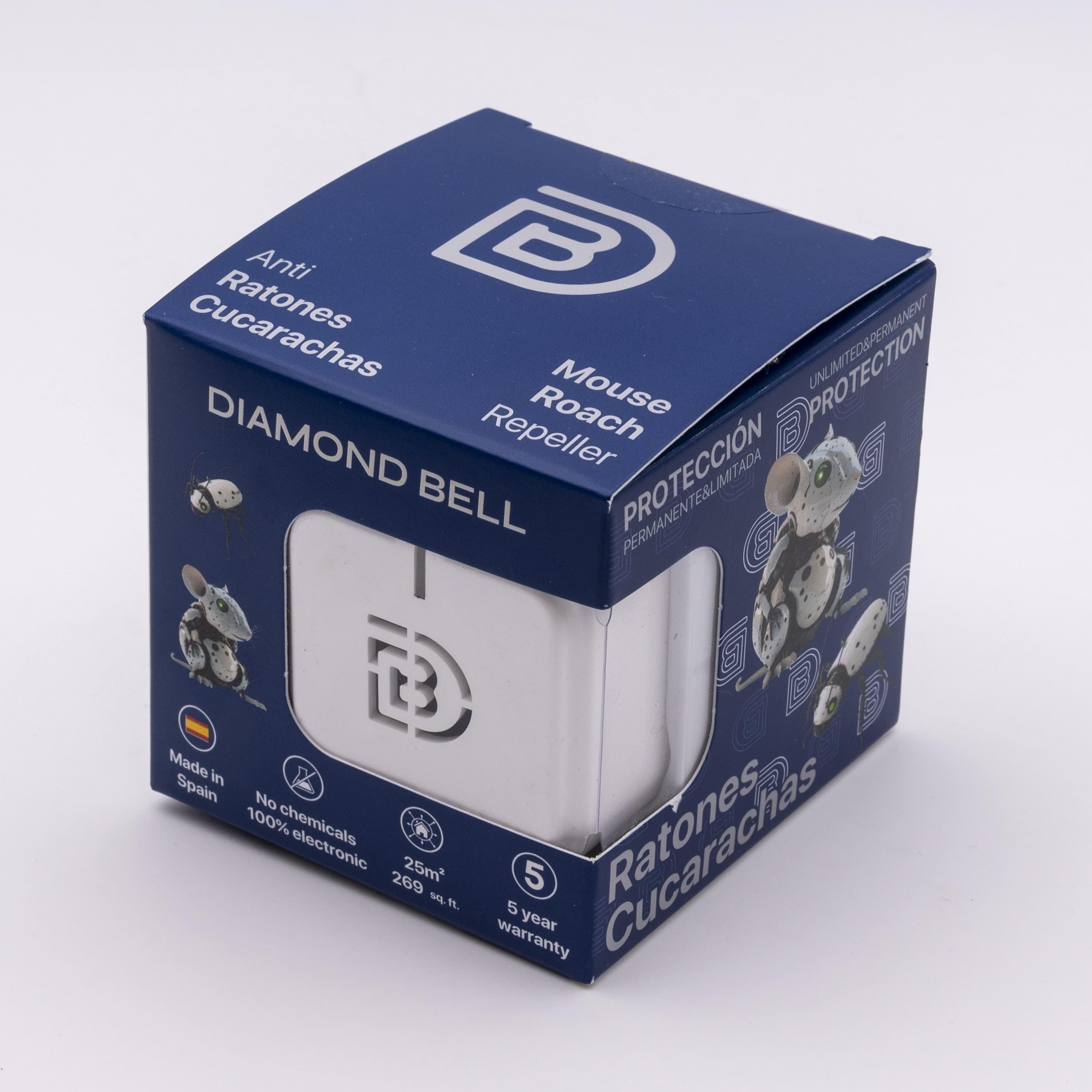 Repelente Anti Ratones Y Cucarachas Interior Diamond Bell Db-03A Blanco 25m2-2
