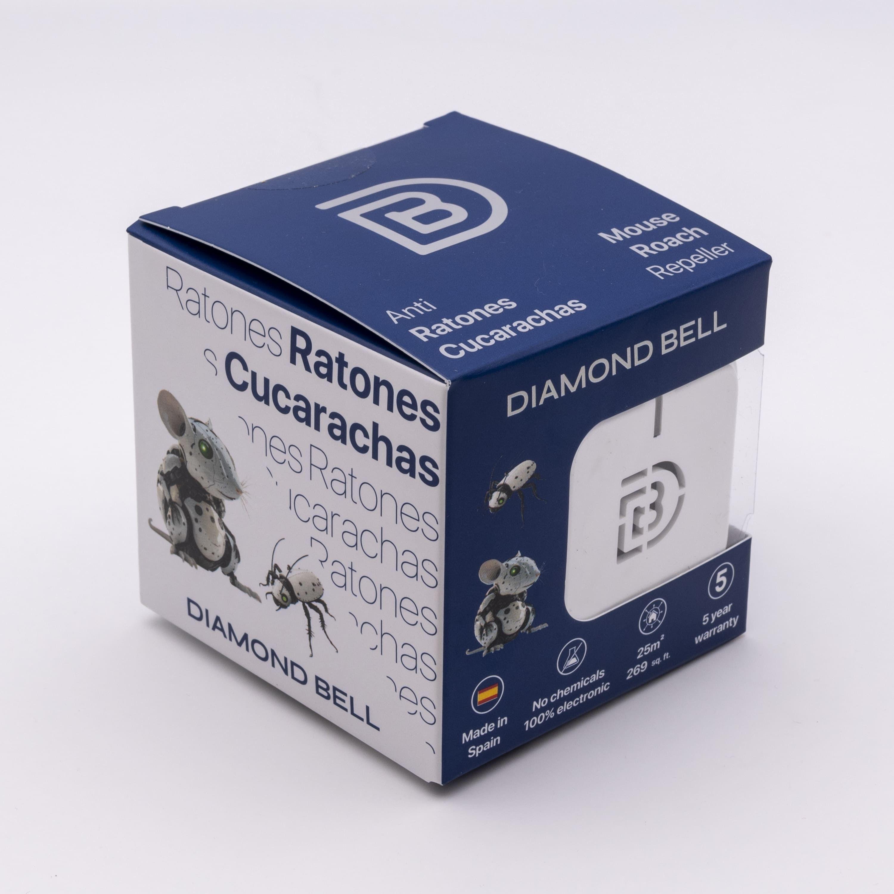 Repelente Anti Ratones Y Cucarachas Interior Diamond Bell Db-03A Blanco 25m2-3