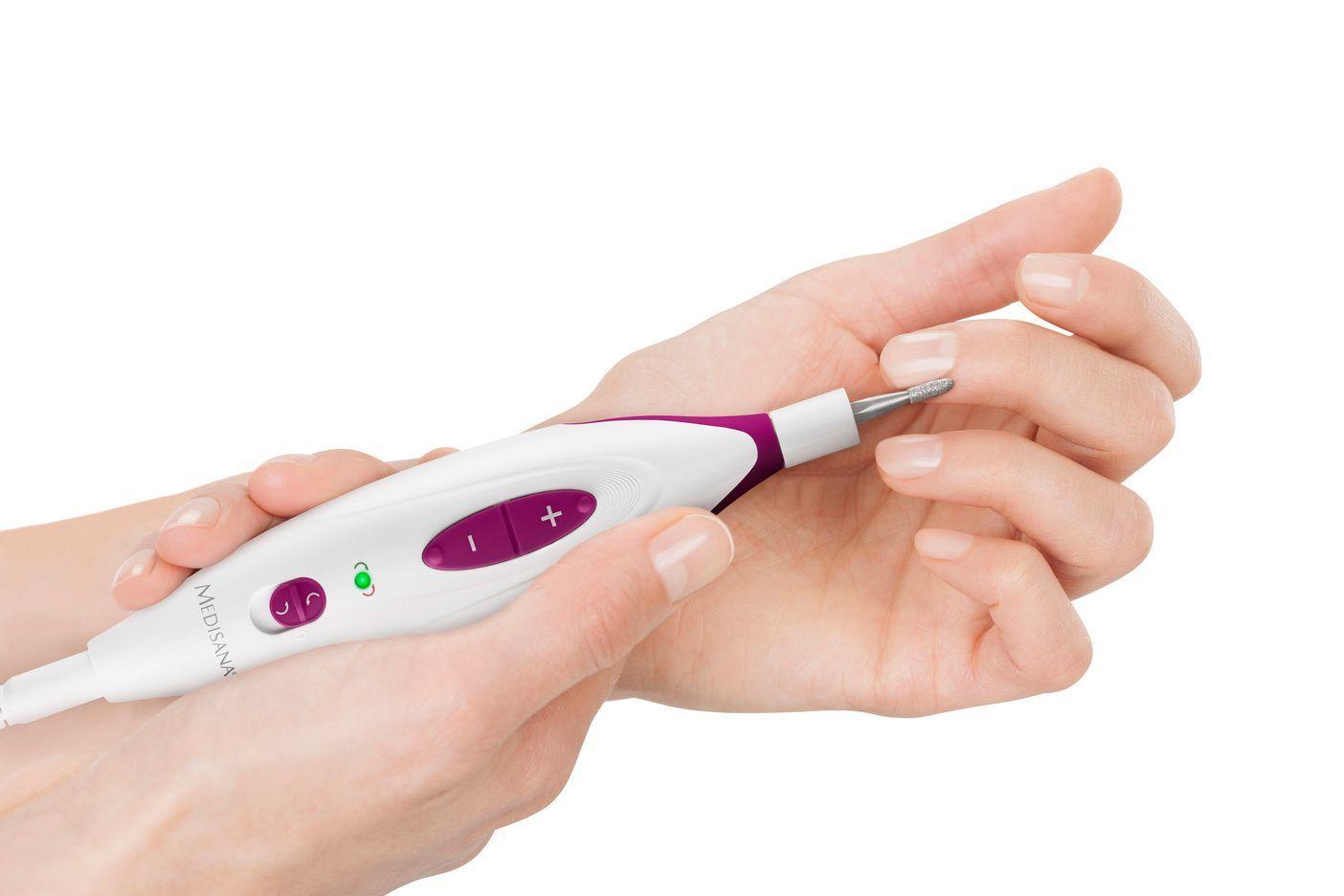 Aparato de manicura y pedicura electrico blanco medisana MP815-6