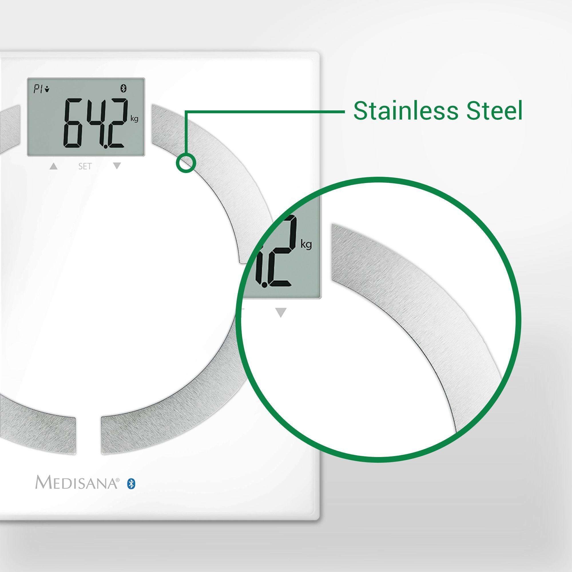 Báscula Pesa con análisis corporal y Bluetooth Connect Medisana Blanco-4