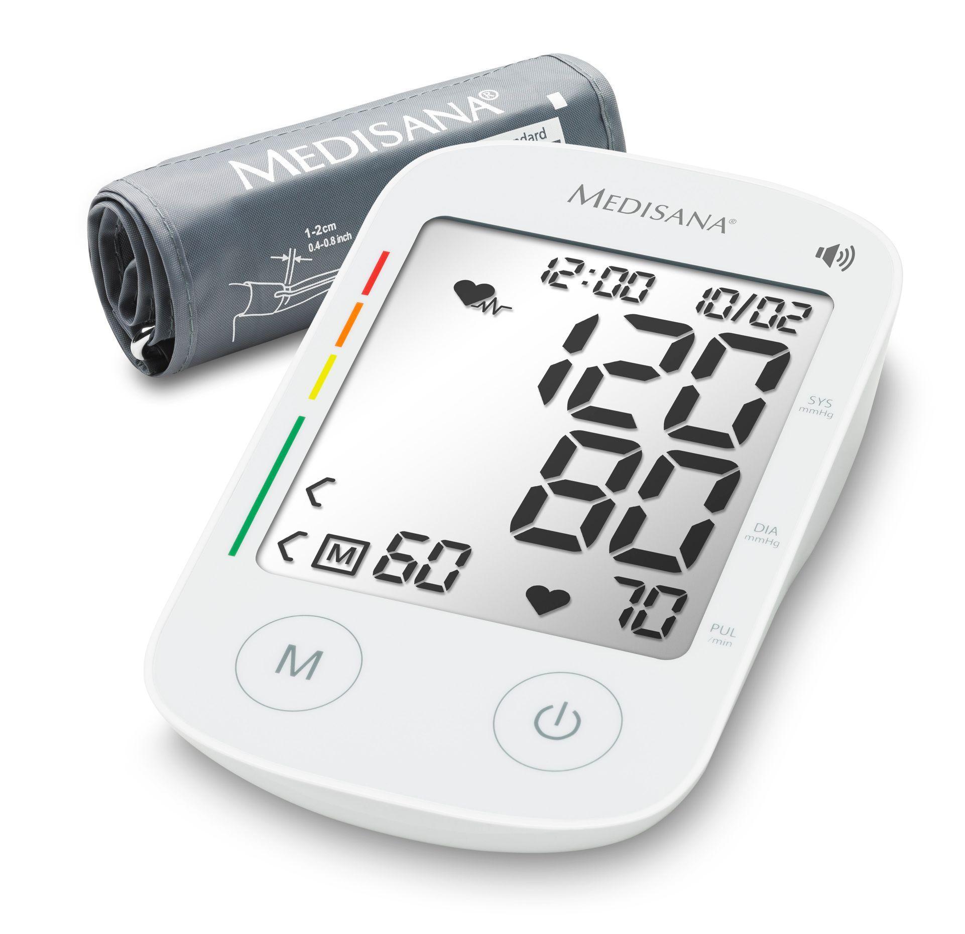 Tensiómetro de Brazo Con Voz presion arterial Medisana Blanco BU 535-0