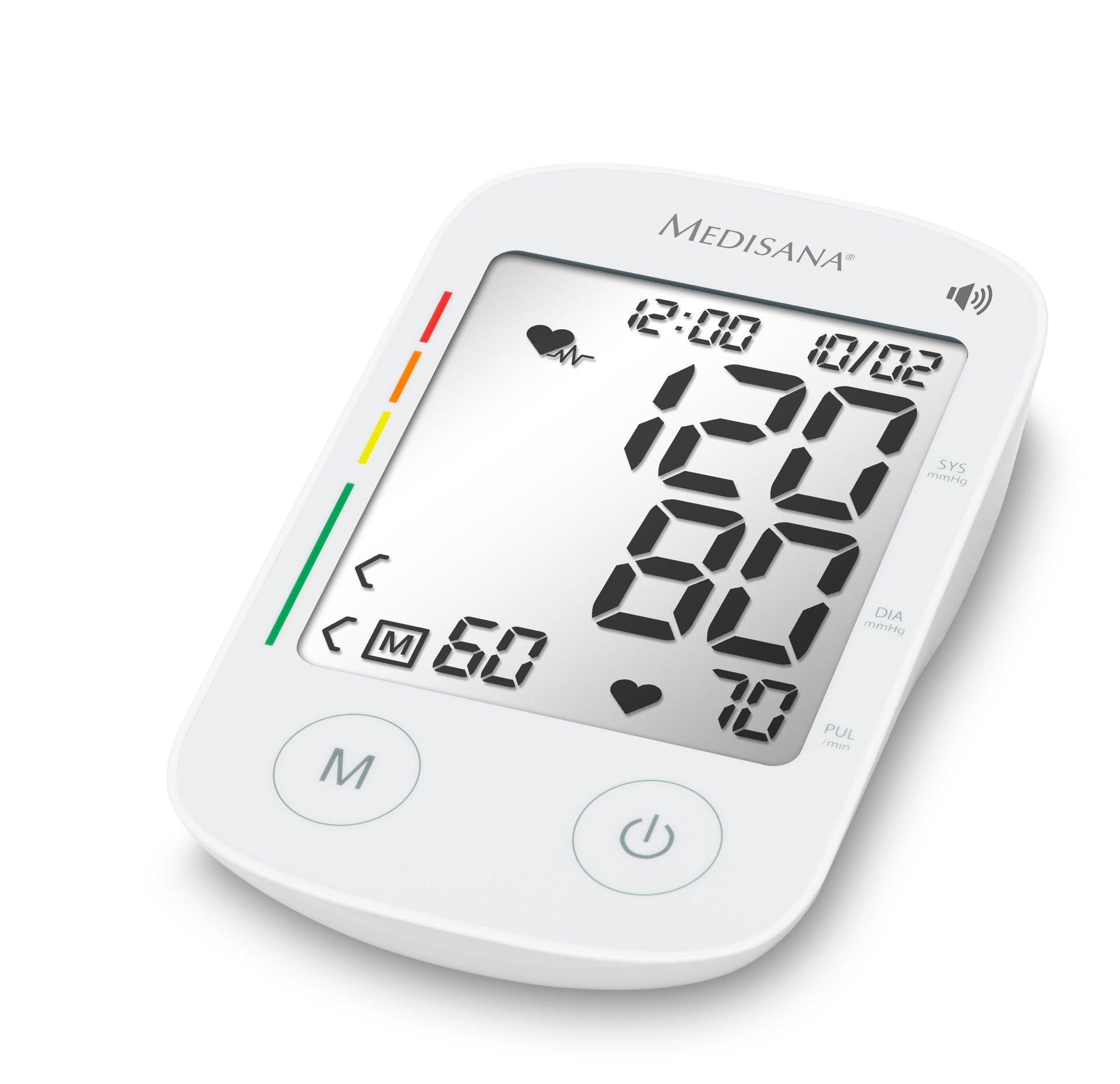 Tensiómetro de Brazo Con Voz presion arterial Medisana Blanco BU 535-2