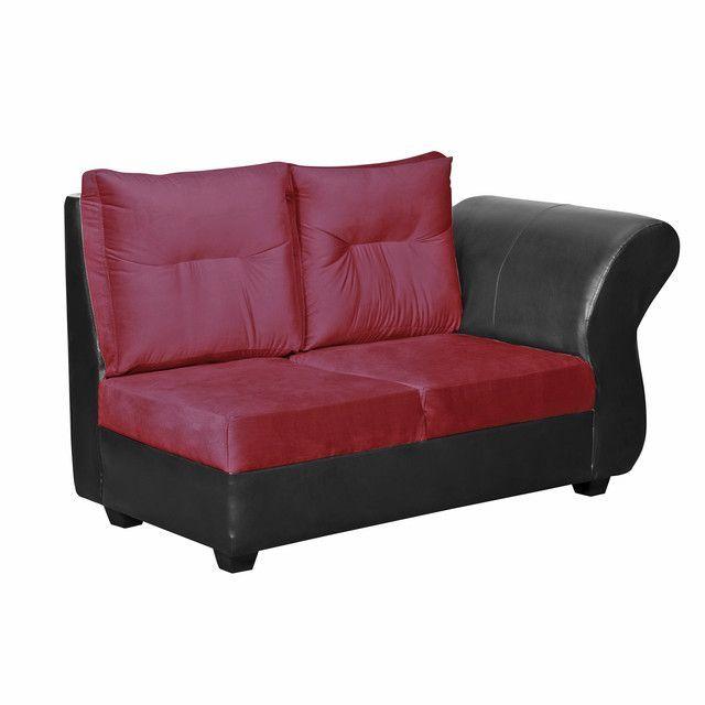 Sofa Seccional 3-2 Emma Felpa Burdeo-4