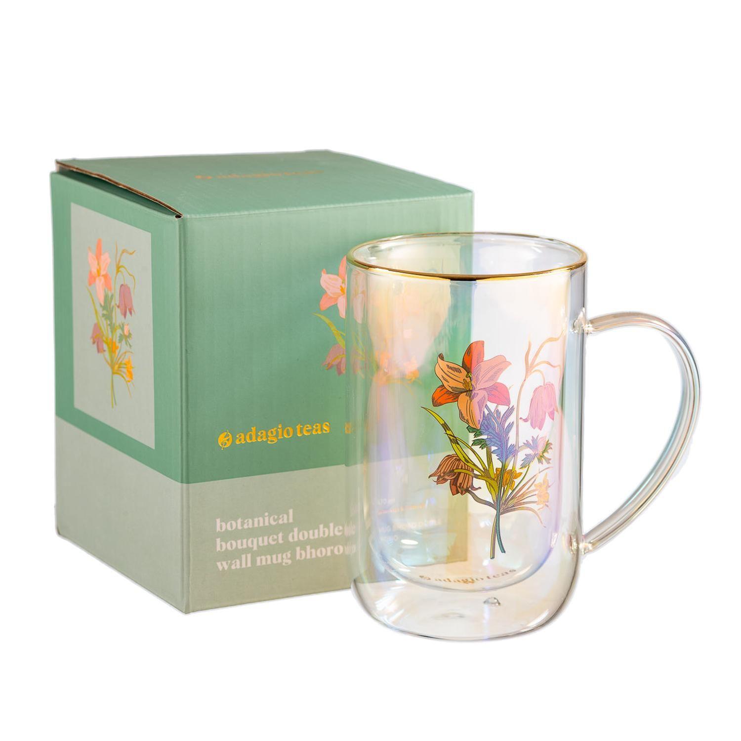 Mug Bhoro Doble Vidrio Botanical Bouquet Iridescent 470 ml-2