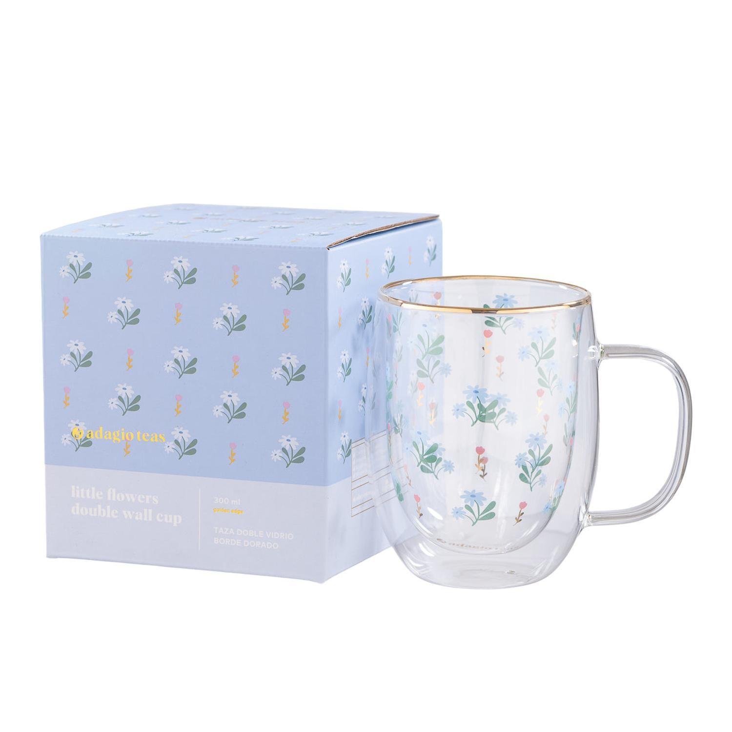 Taza Doble Vidrio Little Flowers 300 ml-2