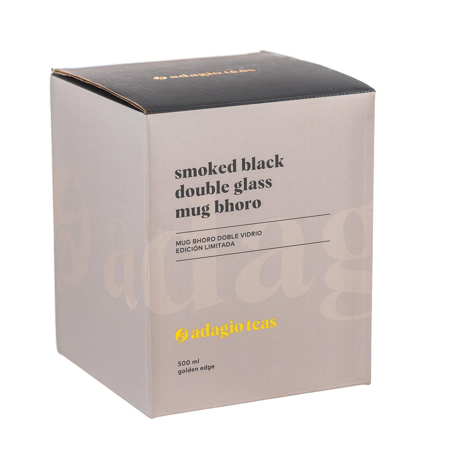 Mug Bhoro Doble Vidrio Smoked Black 470 ml-2