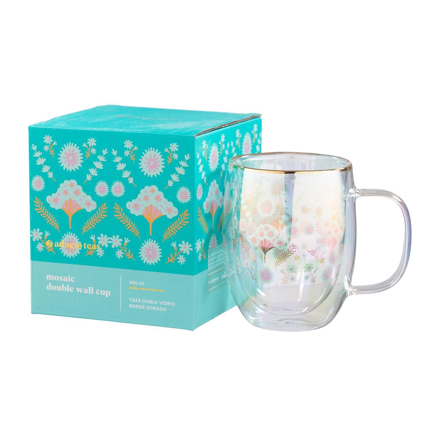 Taza Doble Vidrio Mosaic 300 ml-2
