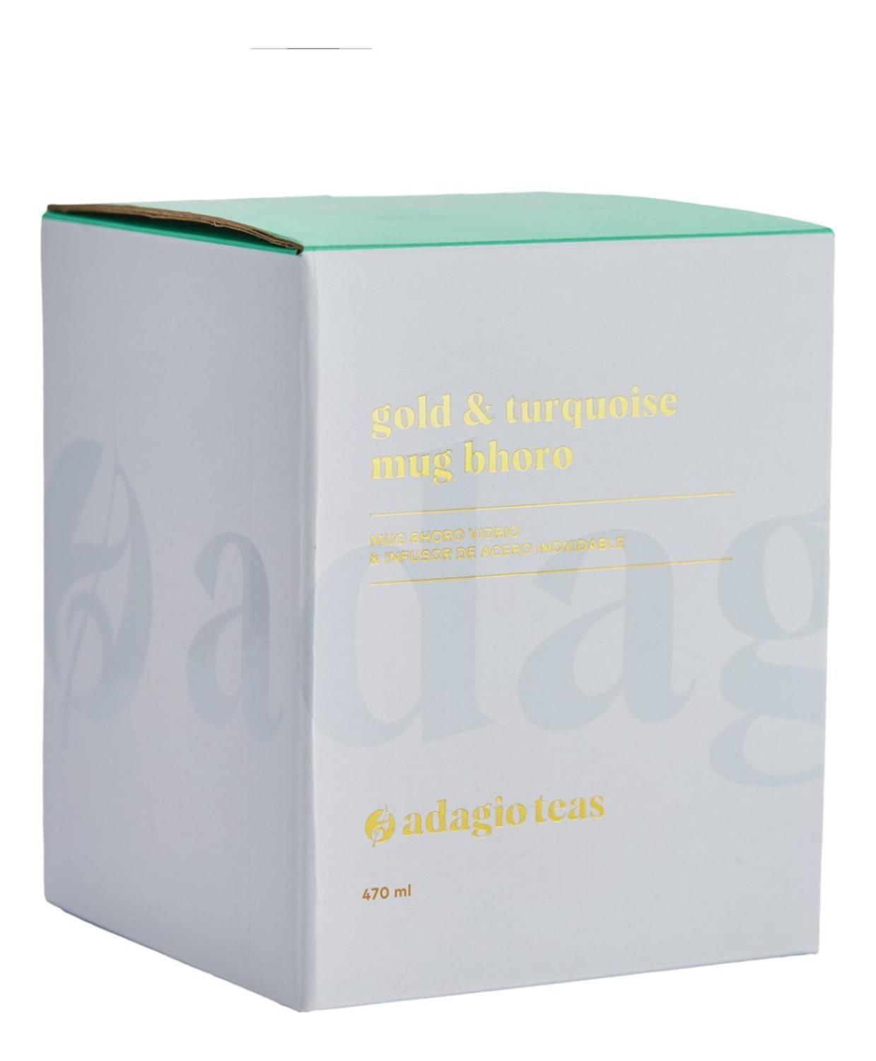 Adagio Teas Mug Bhoro Turquesa Con Infusor 470 Ml-2