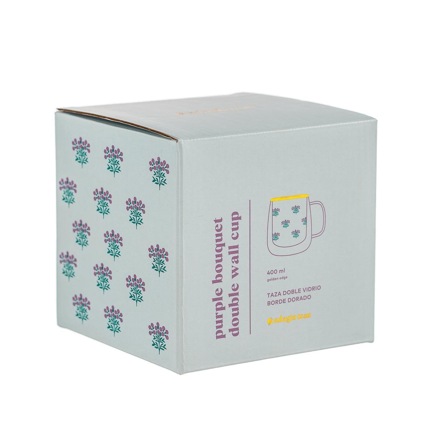 Taza Doble Vidrio Purple Bouquet 400 ml-2