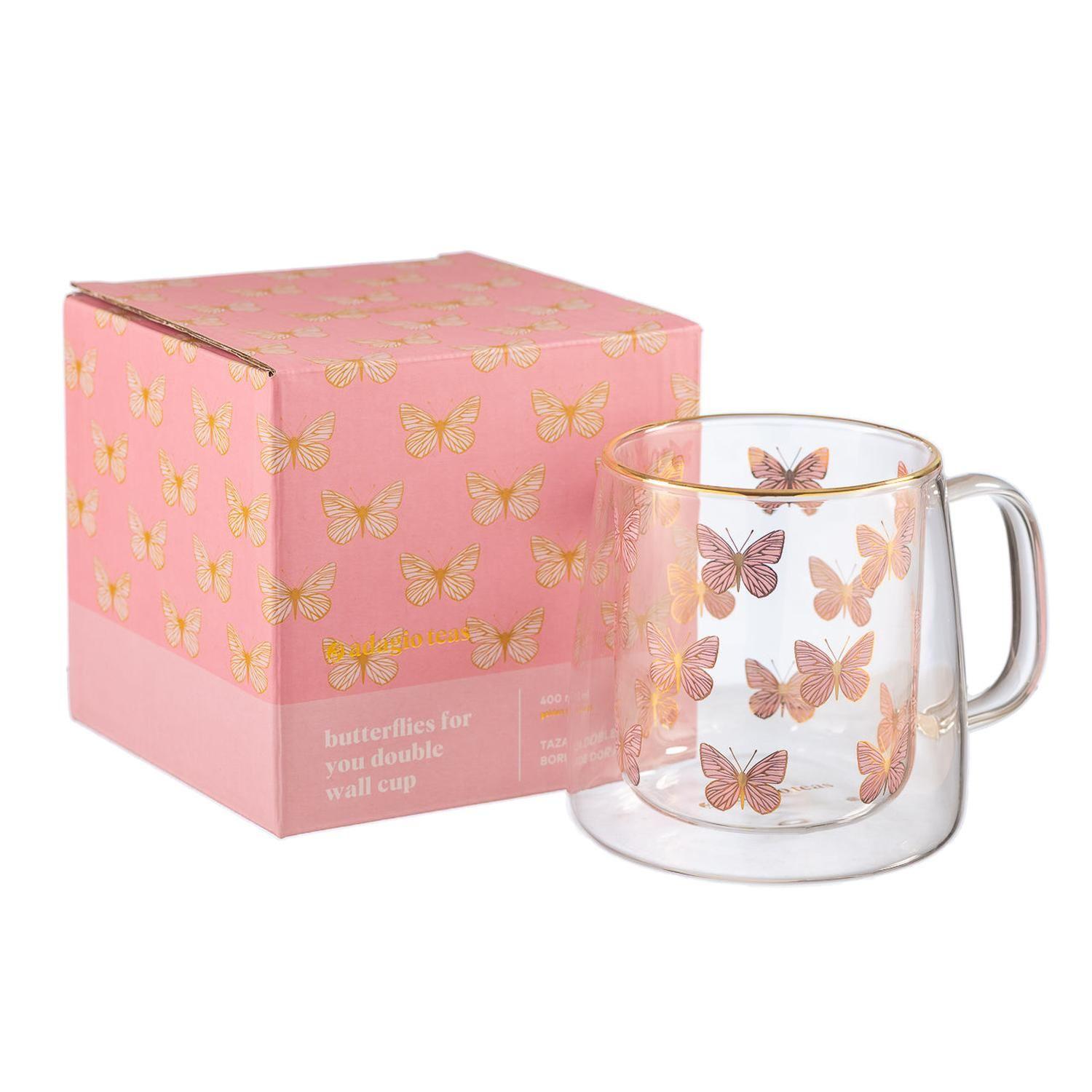 Taza Doble Vidrio Butterflies For You 400 ml-2