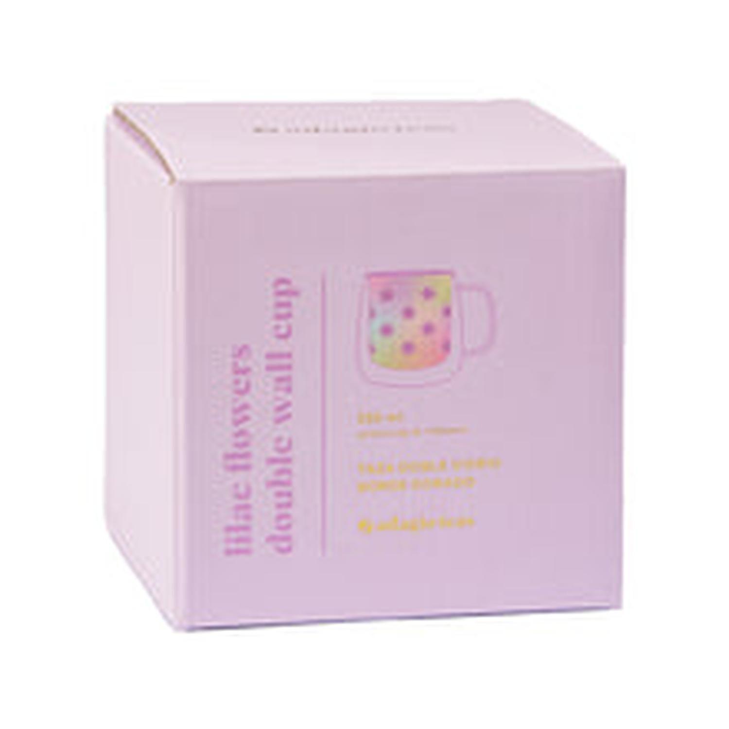 Taza Doble Vidrio Margaritas Iridescent 250 ml-2