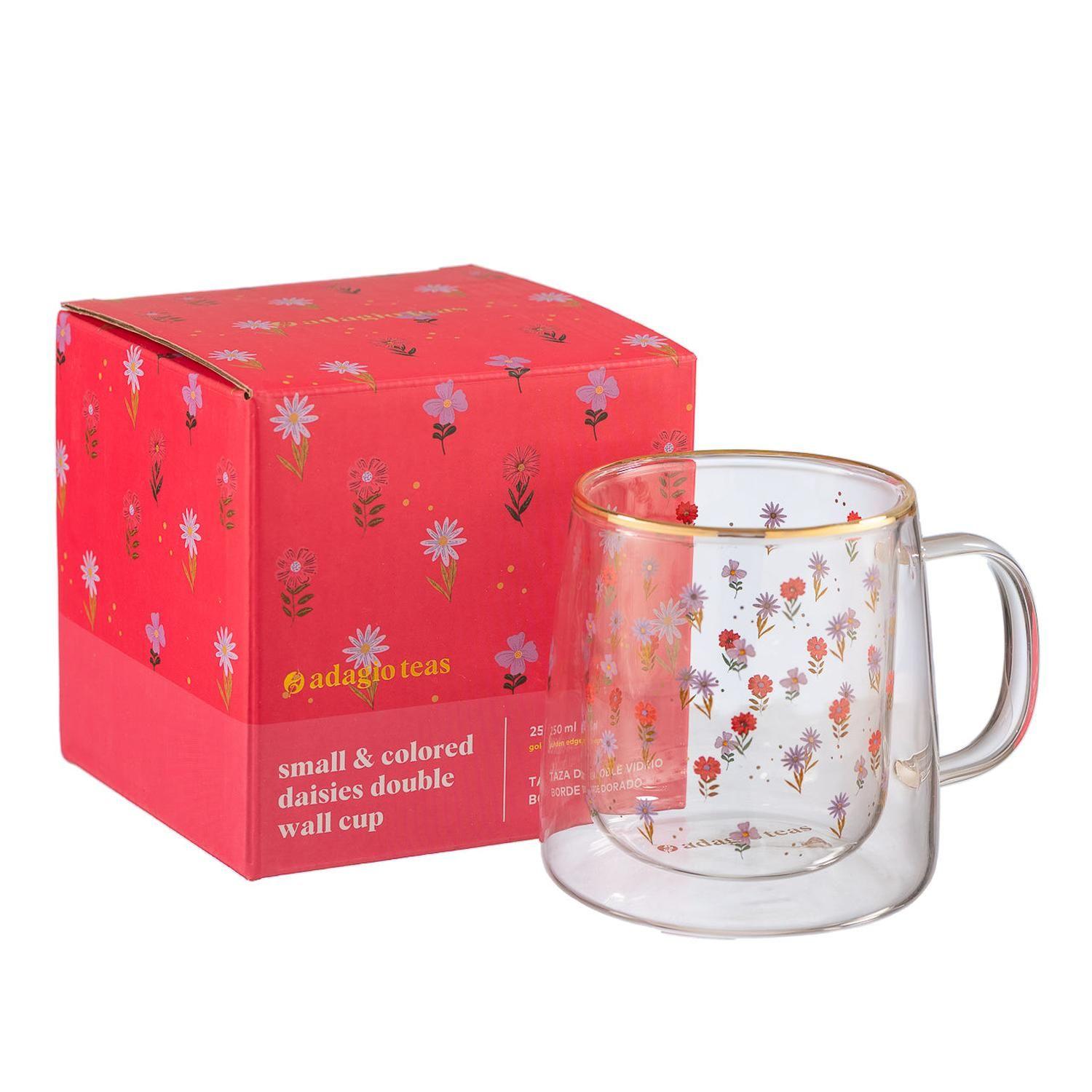 Taza Doble Vidrio Small & Colored Daisies 250 ml-2