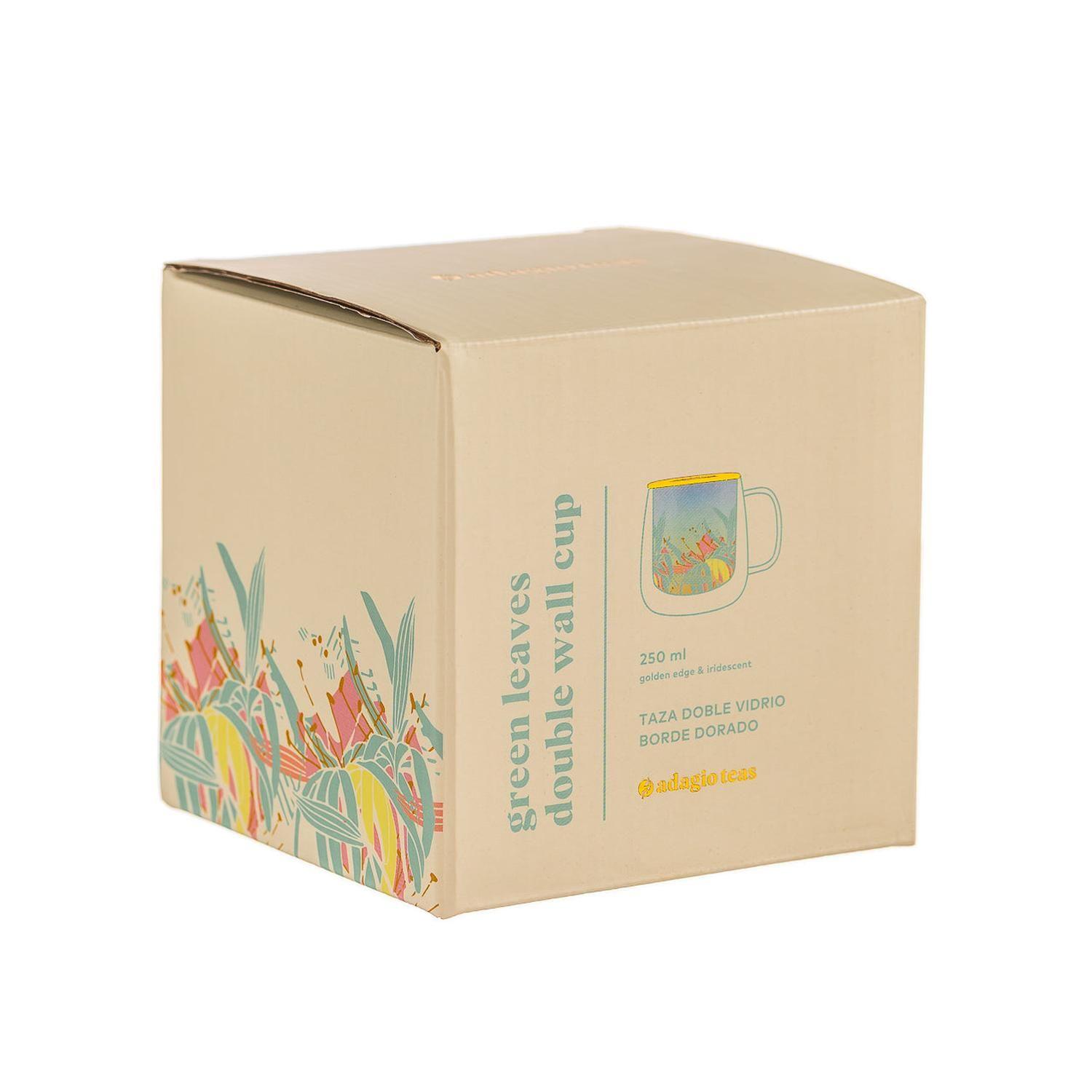 Taza Doble Vidrio Green Leaves 250 ml-2