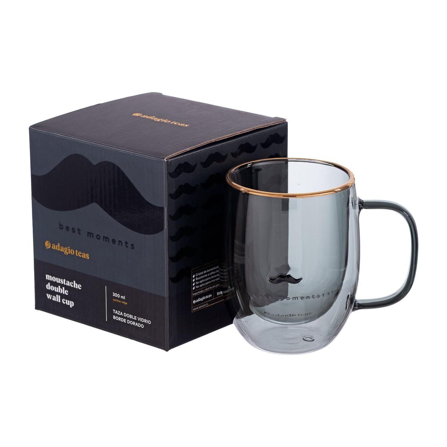 Taza Doble Vidrio Moustache 300 ml-2