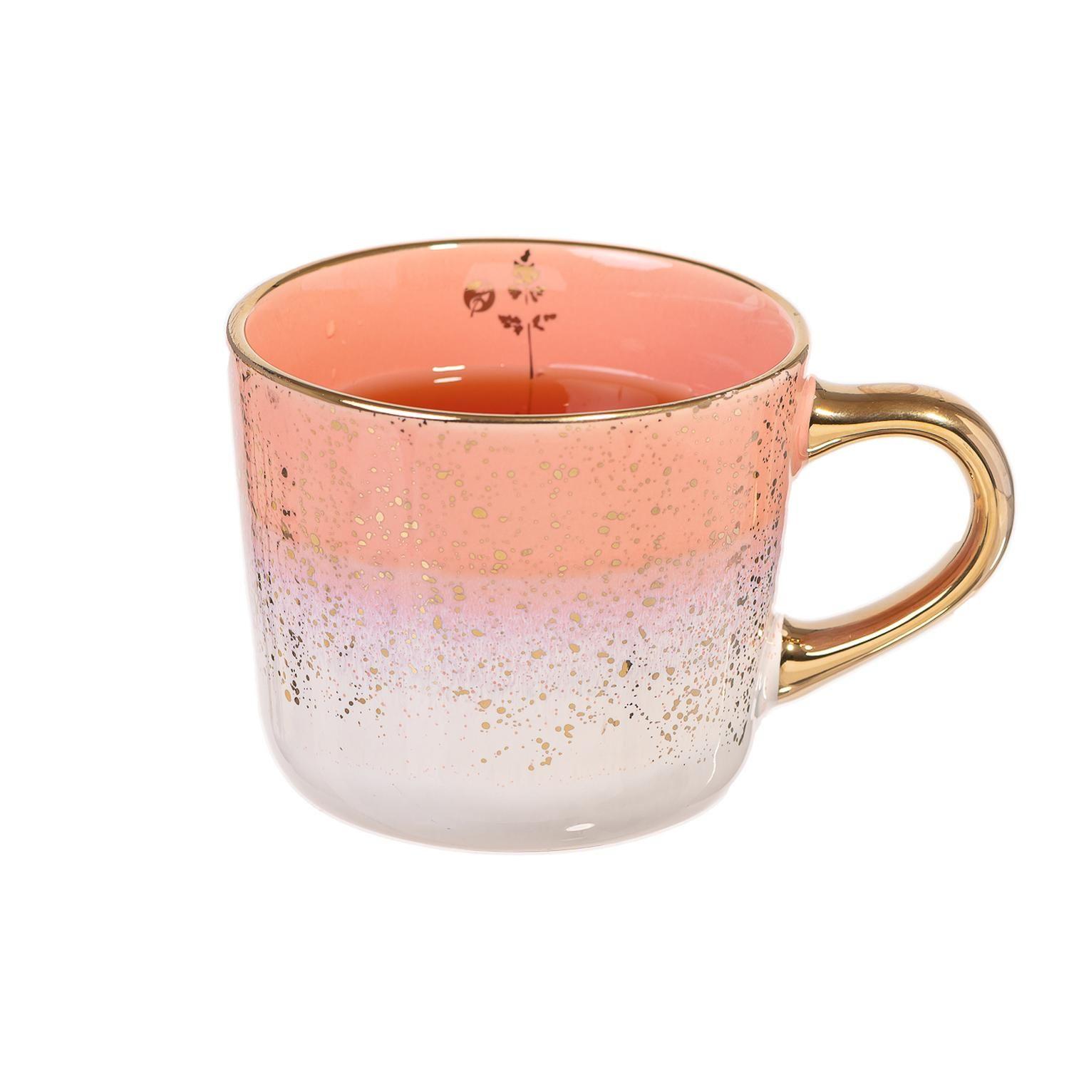 Taza Cerámica Rosada 410 ml-1