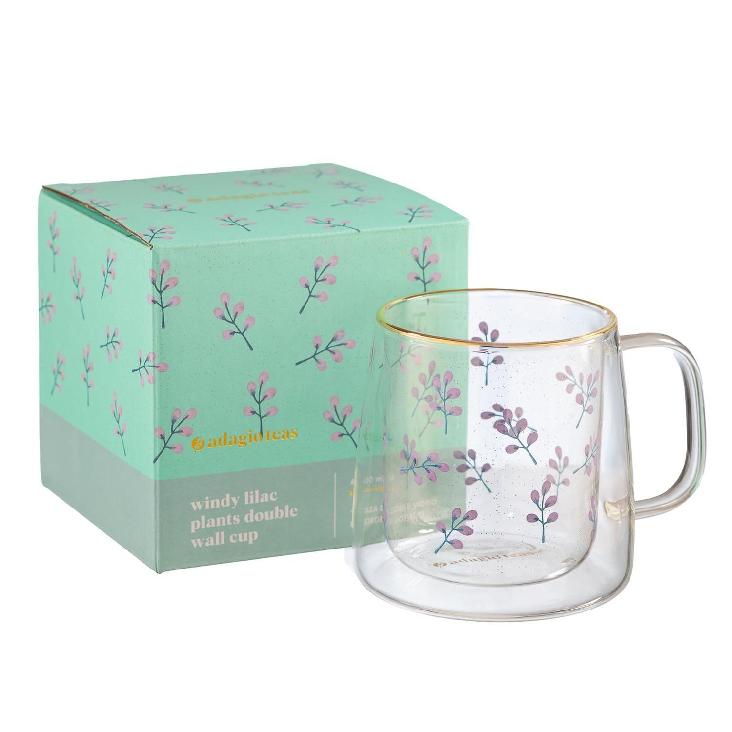 Taza Doble Vidrio Windy Lilac Plants 400 ml-2