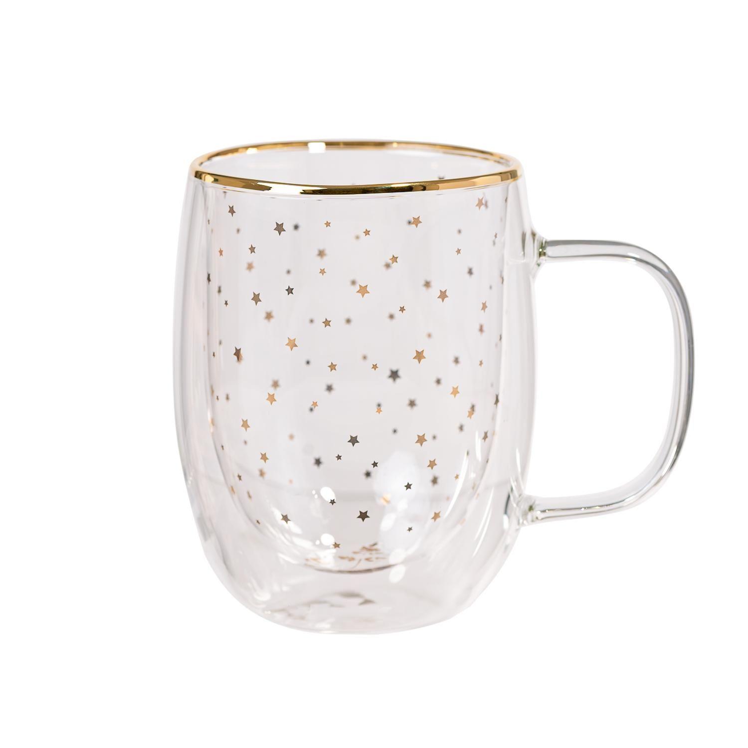 Taza Doble Vidrio Golden Stars 300 ml-0