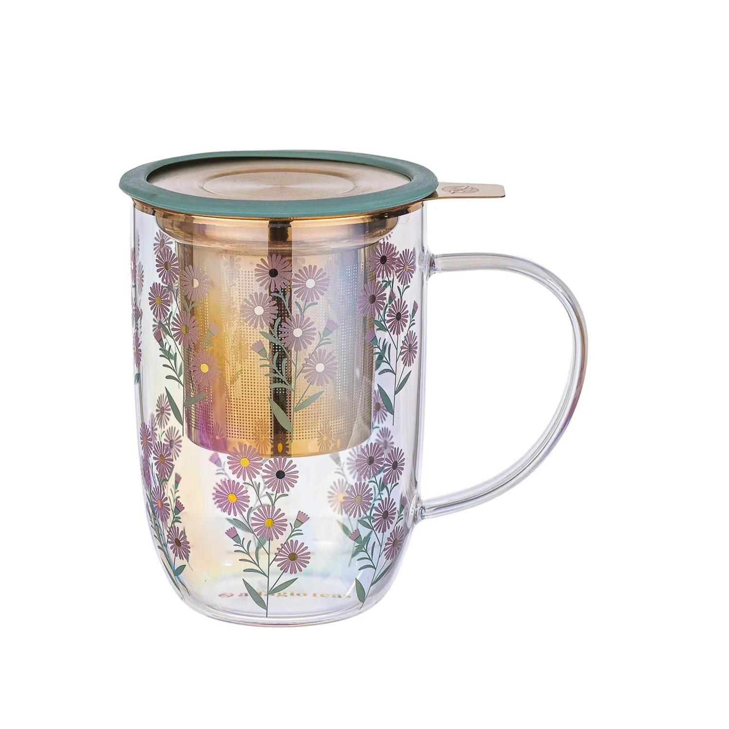 Mug Bhoro Purple Flowers 470 ml-0