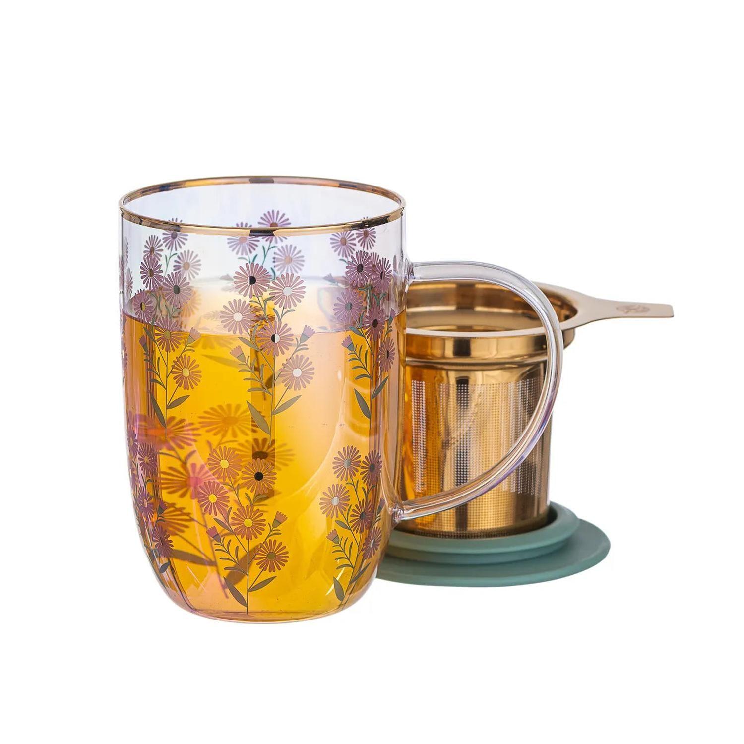 Mug Bhoro Purple Flowers 470 ml-1