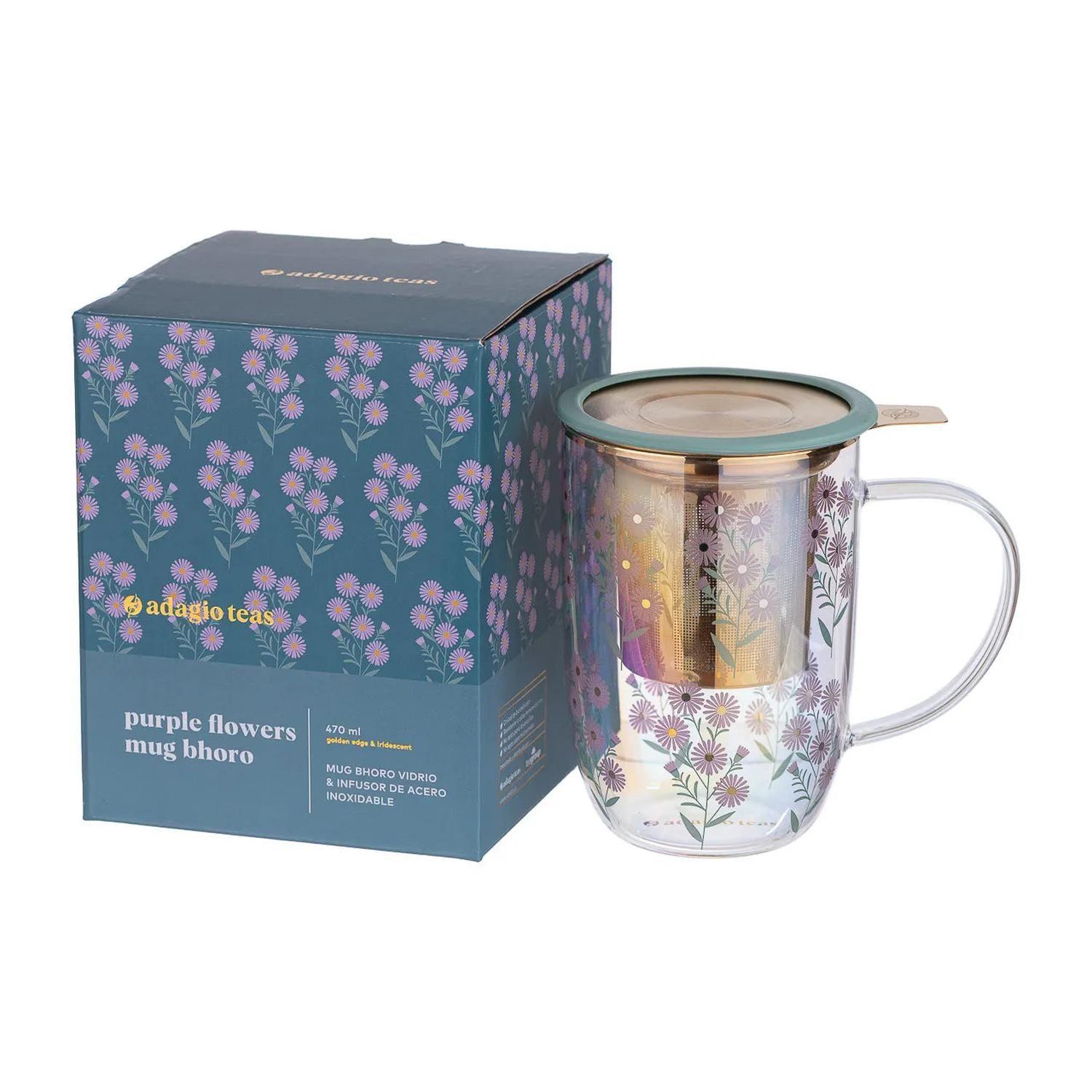 Mug Bhoro Purple Flowers 470 ml-2