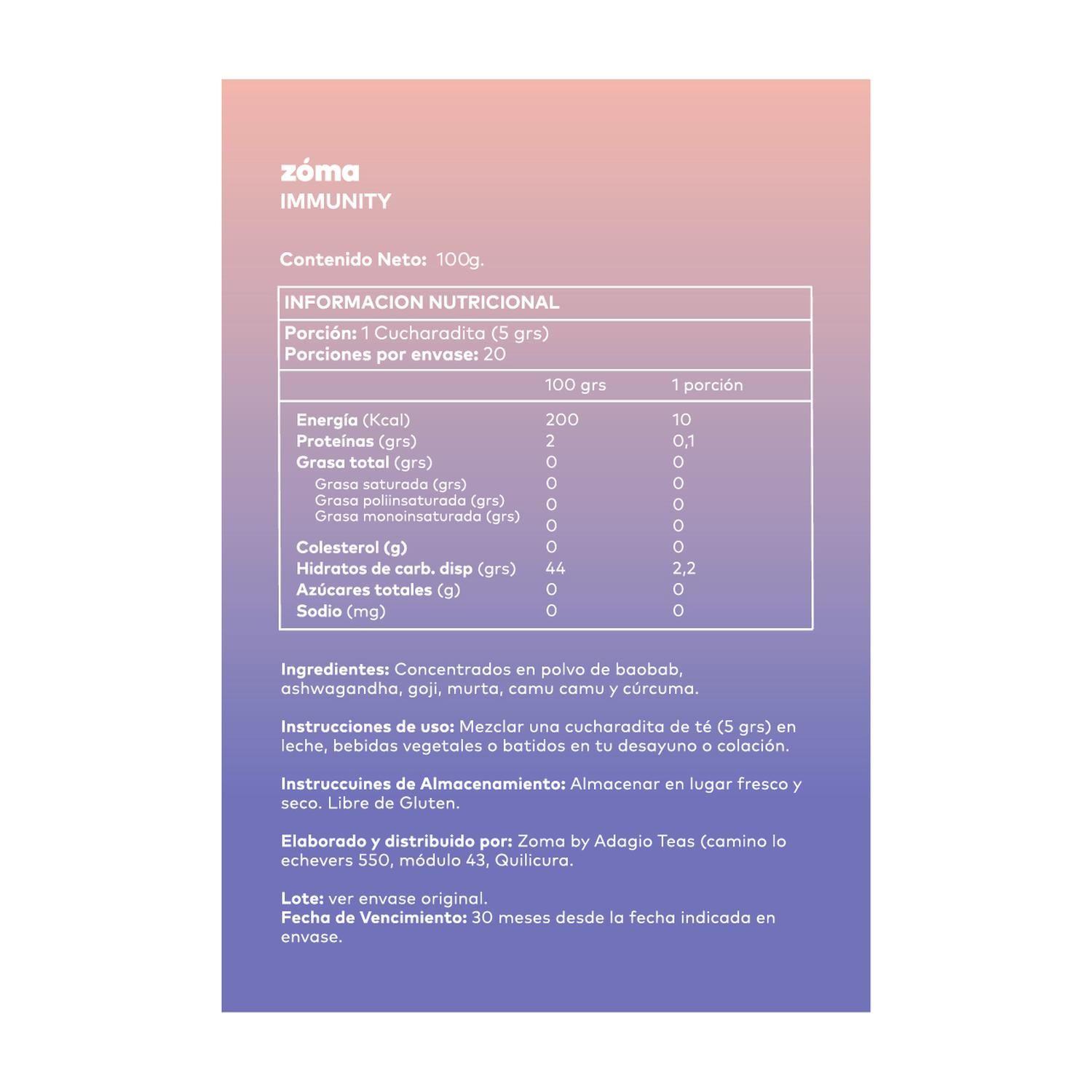 Immunity Zoma Superfoods 100 Grs-4