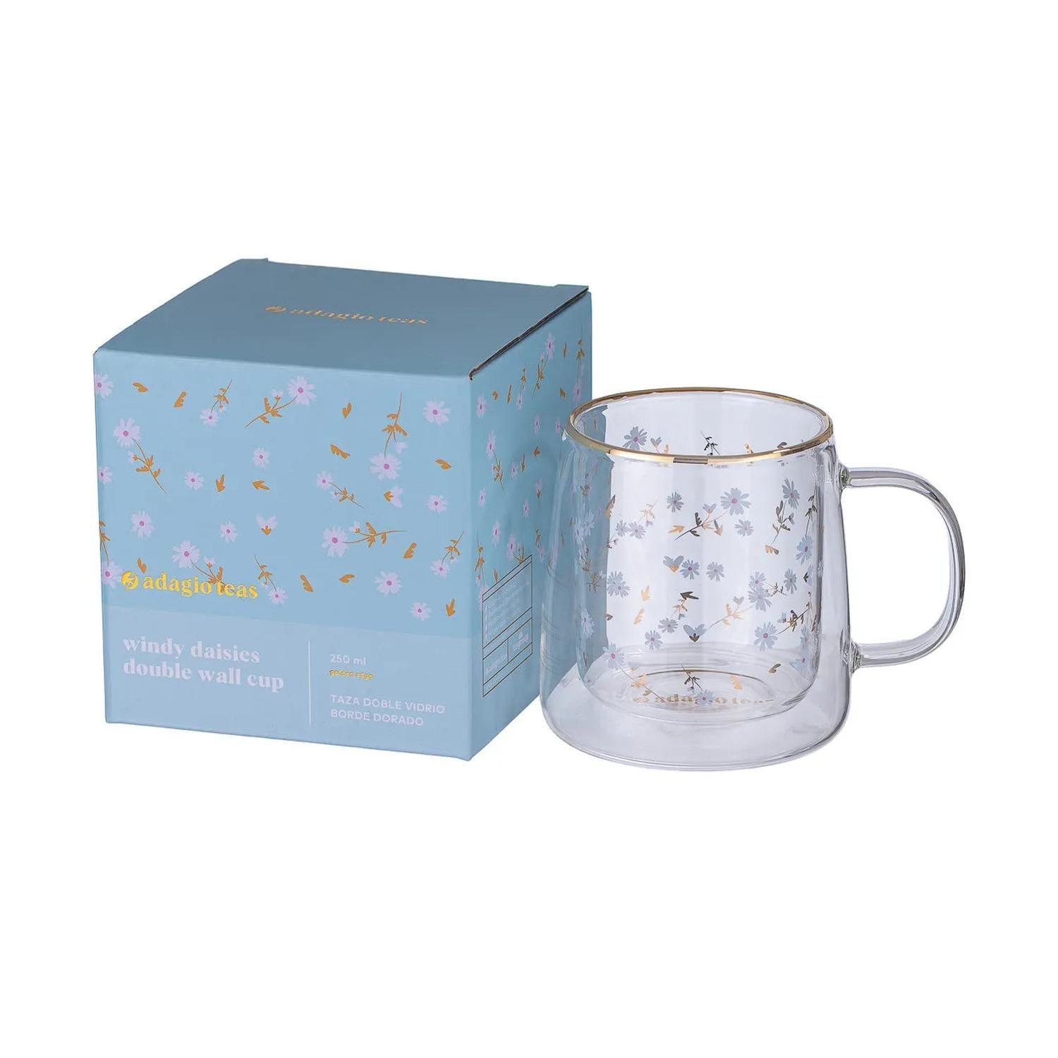 Taza Doble Vidrio Windy Daisies 250 ml-2