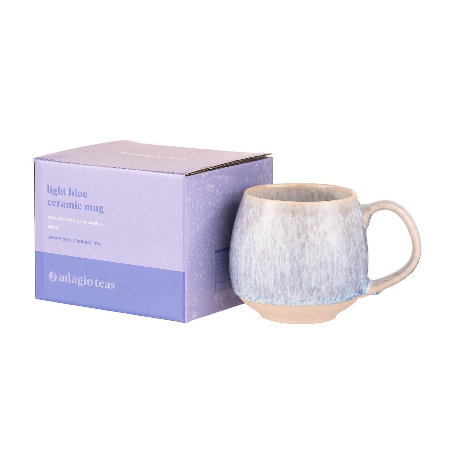 Taza Cerámica Acuarela Azul 360 ml-2