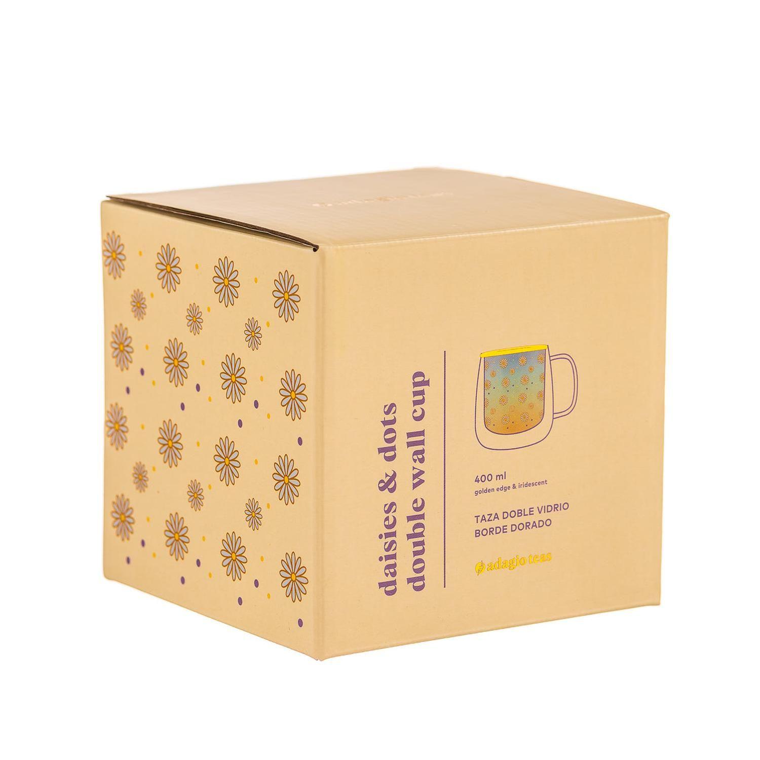 Taza Doble Vidrio Daisies and Dots 400 ml-2