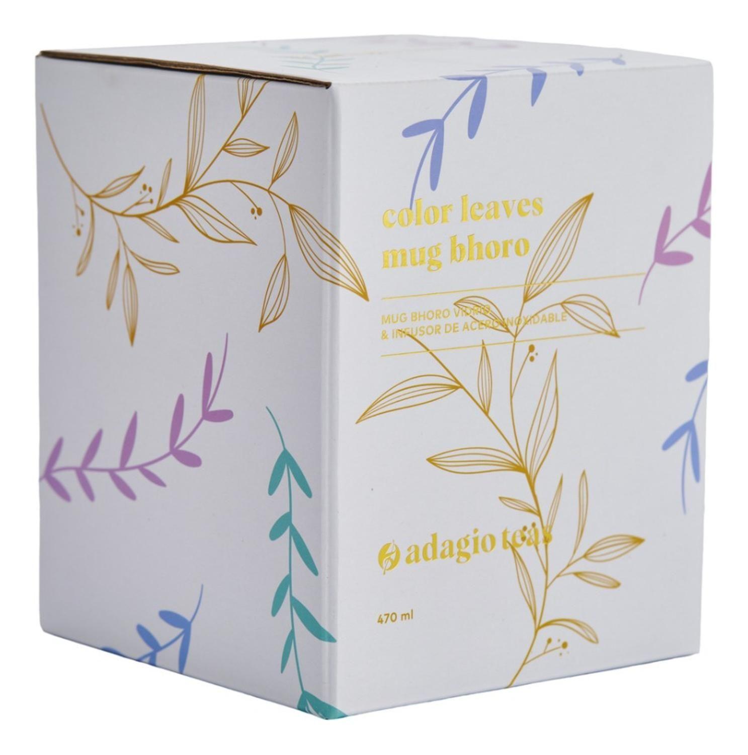 Adagio Teas Mug Bhoro Color Leaves Con Infusor 470 Ml-2