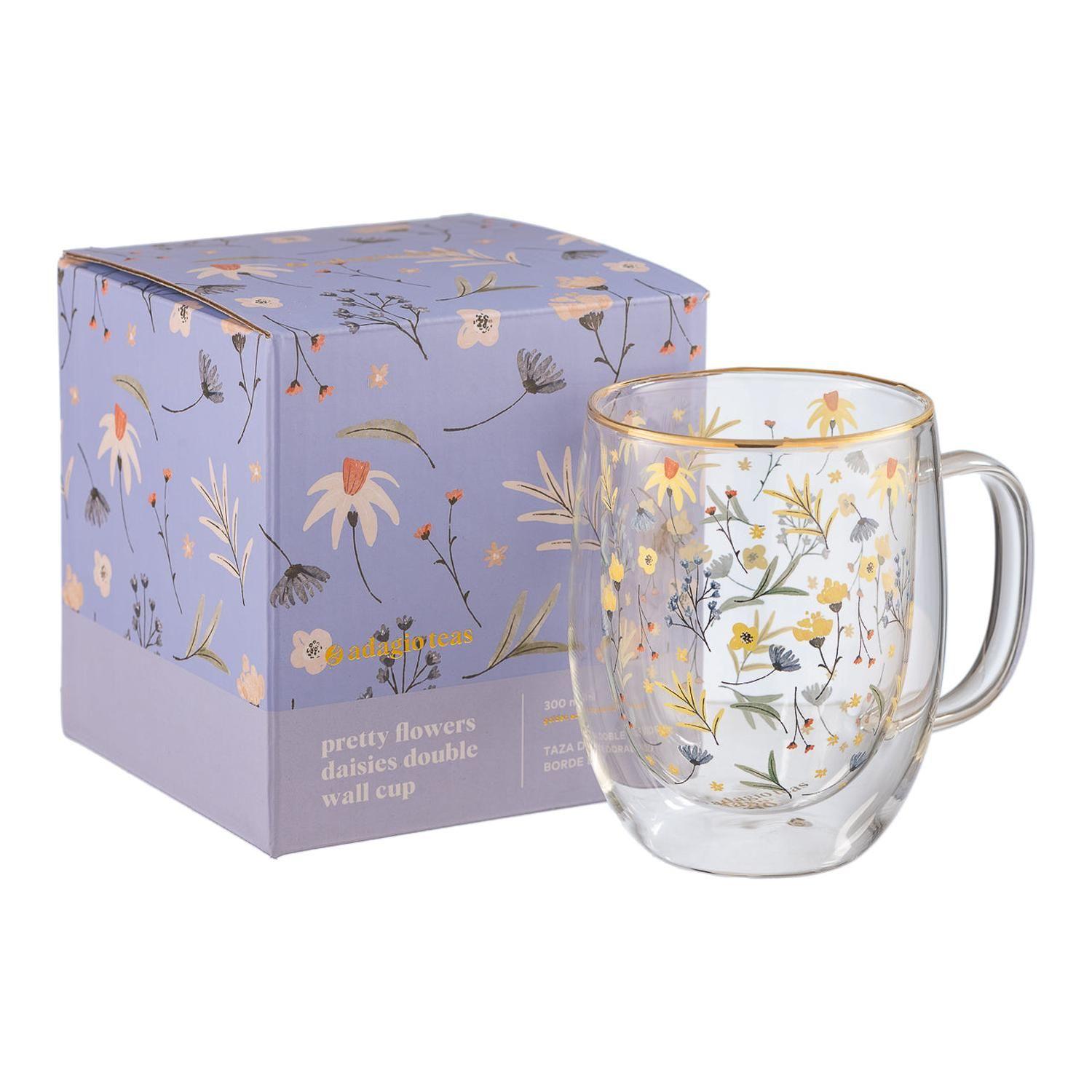 Taza Doble Vidrio Pretty Flowers 300 ml-2