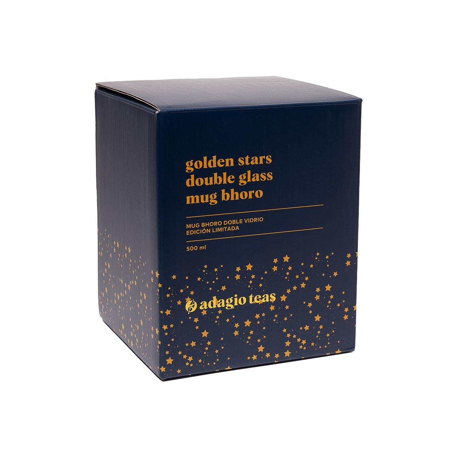 Mug Bhoro Doble Vidrio Estrellas Doradas-2