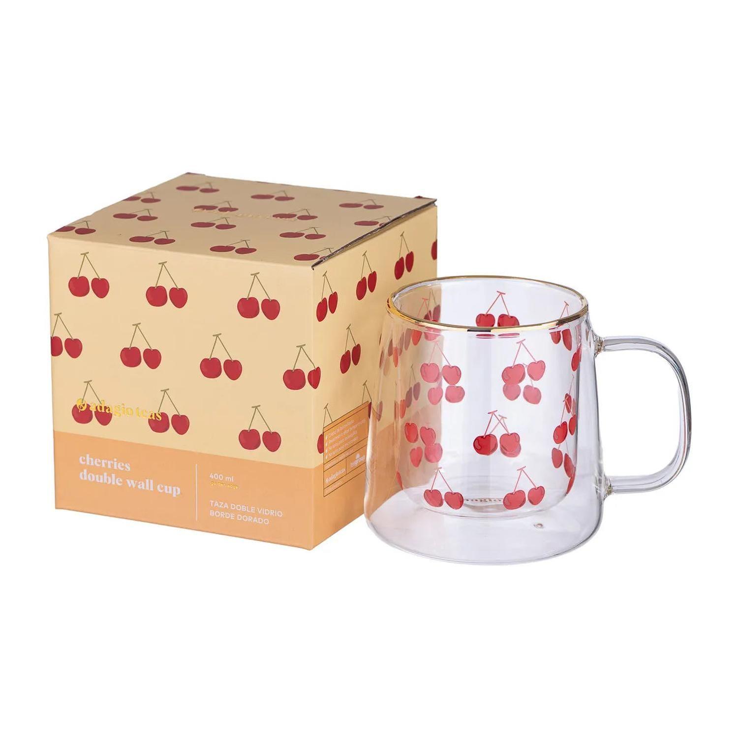 Taza Doble Vidrio Cherries 400 ml-2