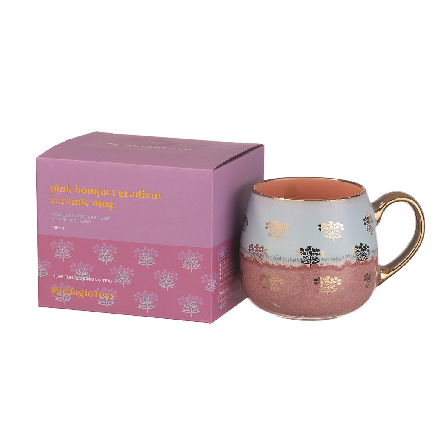 Taza Cerámica Rosada Bouquet 425 ml-2